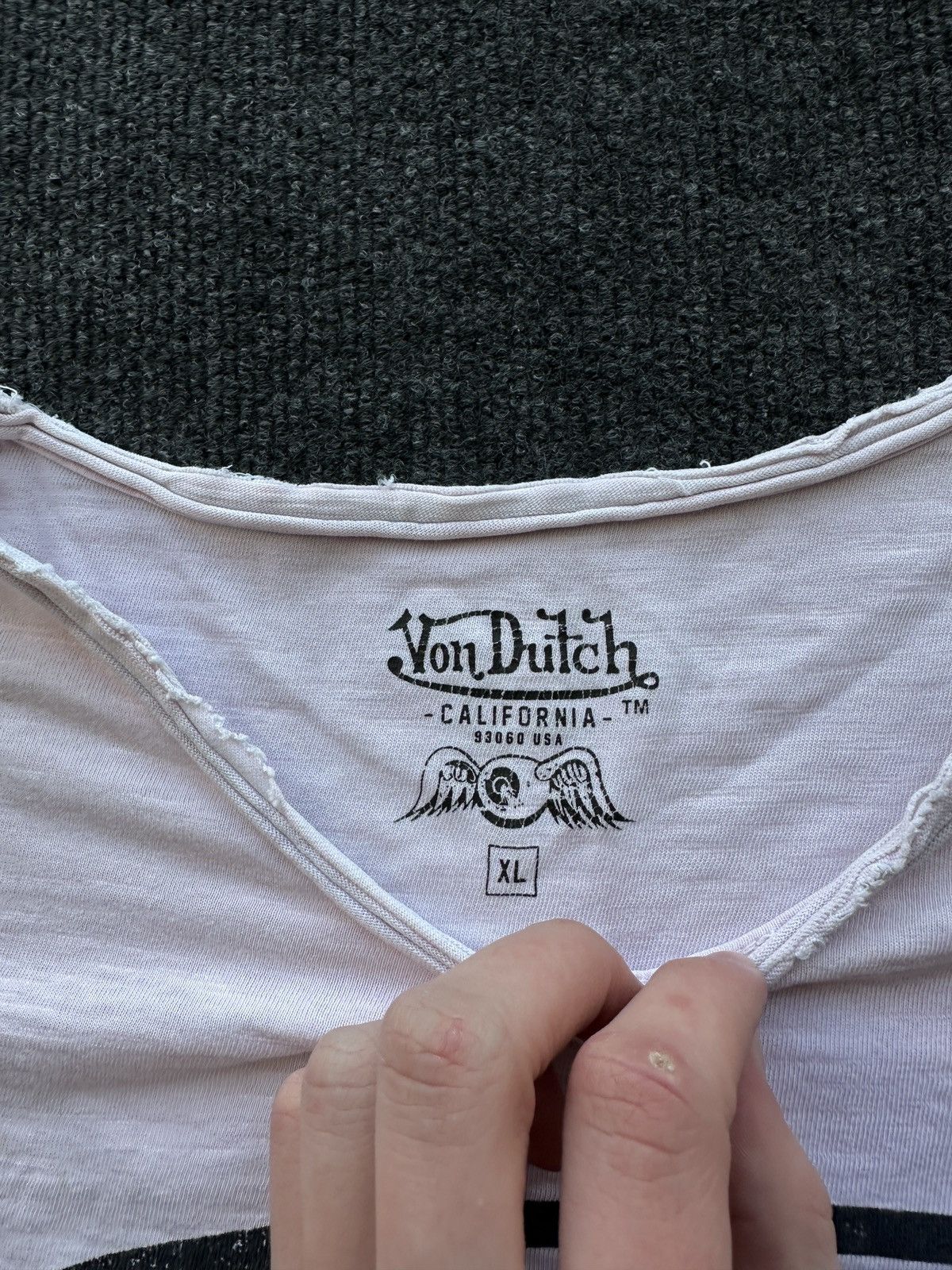 Von Dutch 🚨Y2K VON DUTCH BIG LOGO SUNFADED Y2K distressed style tee Size US XL / EU 56 / 4 - 6 Thumbnail