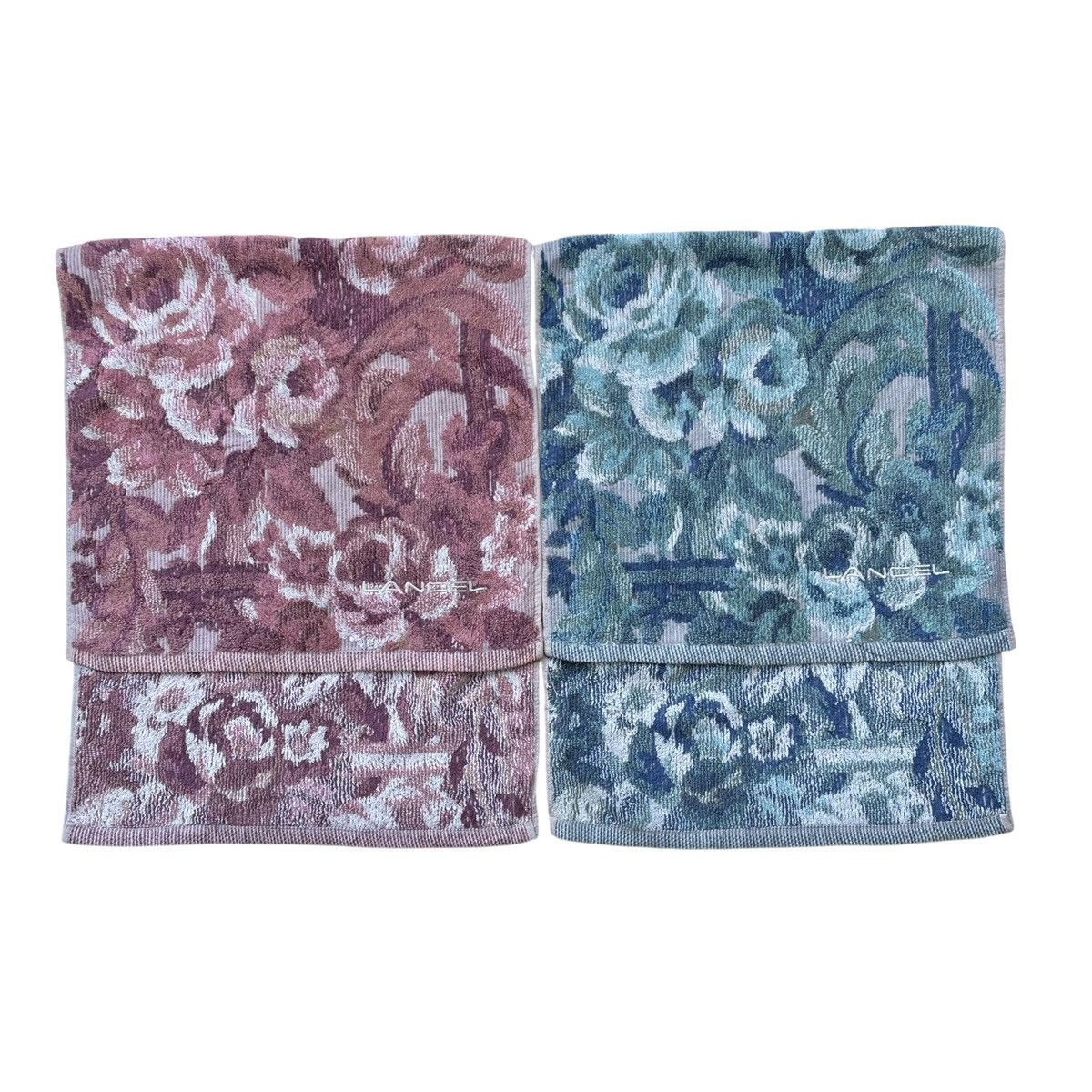 Designer × Lancel × Vintage Lot Of 2 Lancel Paris Designer Floral Long Face Towel Size ONE SIZE - 1 Thumbnail