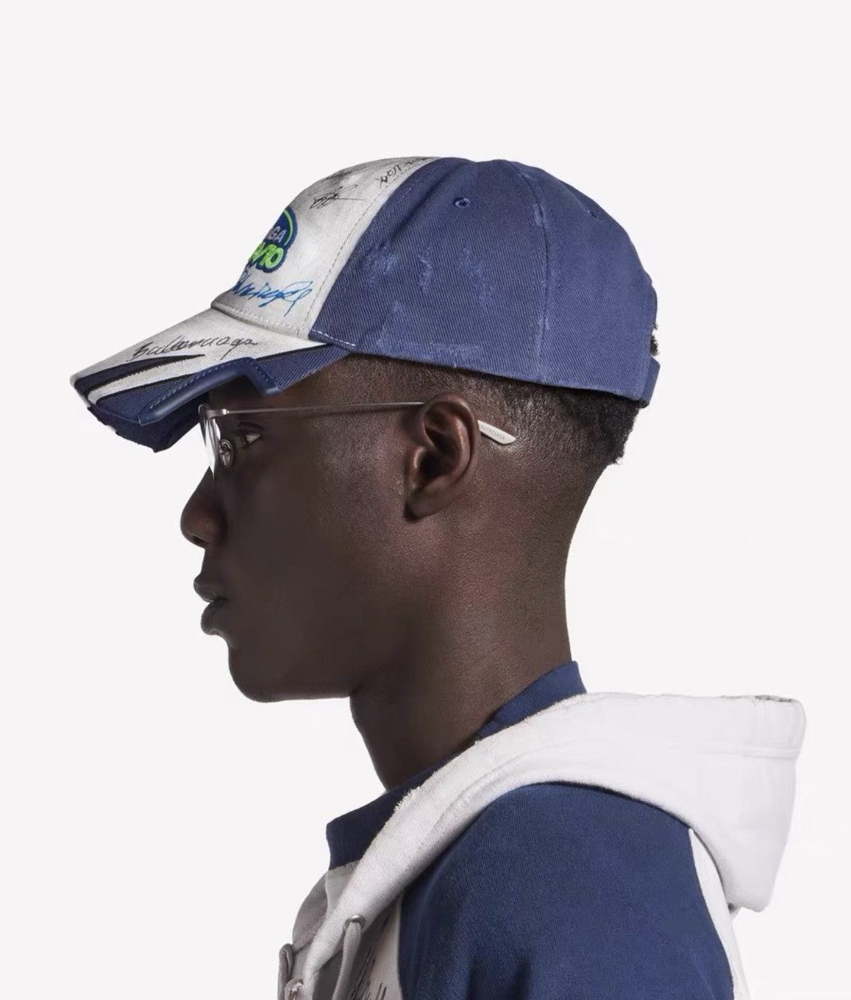 Balenciaga BALENCIAGA 25FW Distressed Signature "BANANA" Baseball Cap Size ONE SIZE - 5 Thumbnail