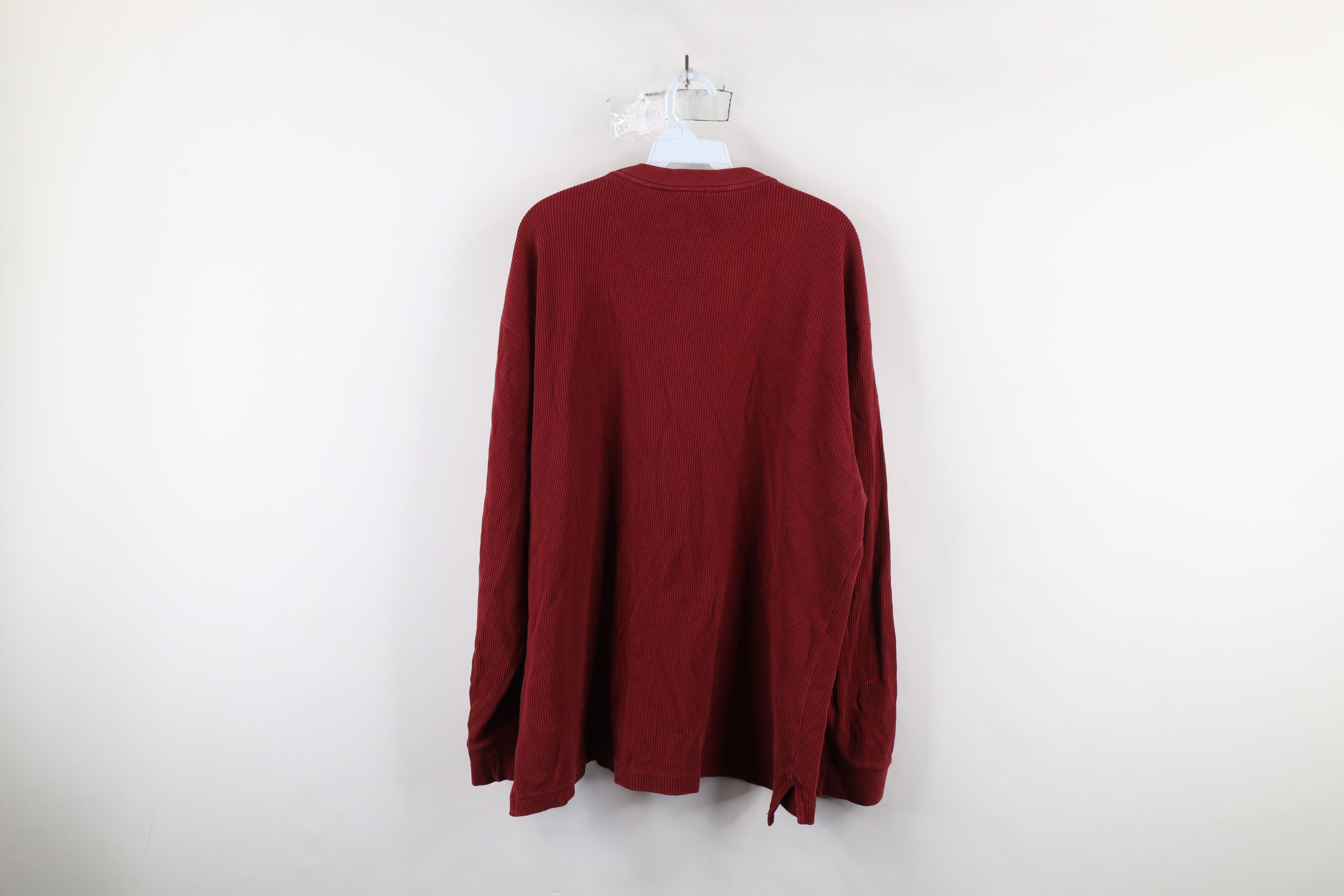 Vintage Vintage 90s Streetwear Thermal Waffle Knit Henley T-Shirt Size US L / EU 52-54 / 3 - 12 Thumbnail