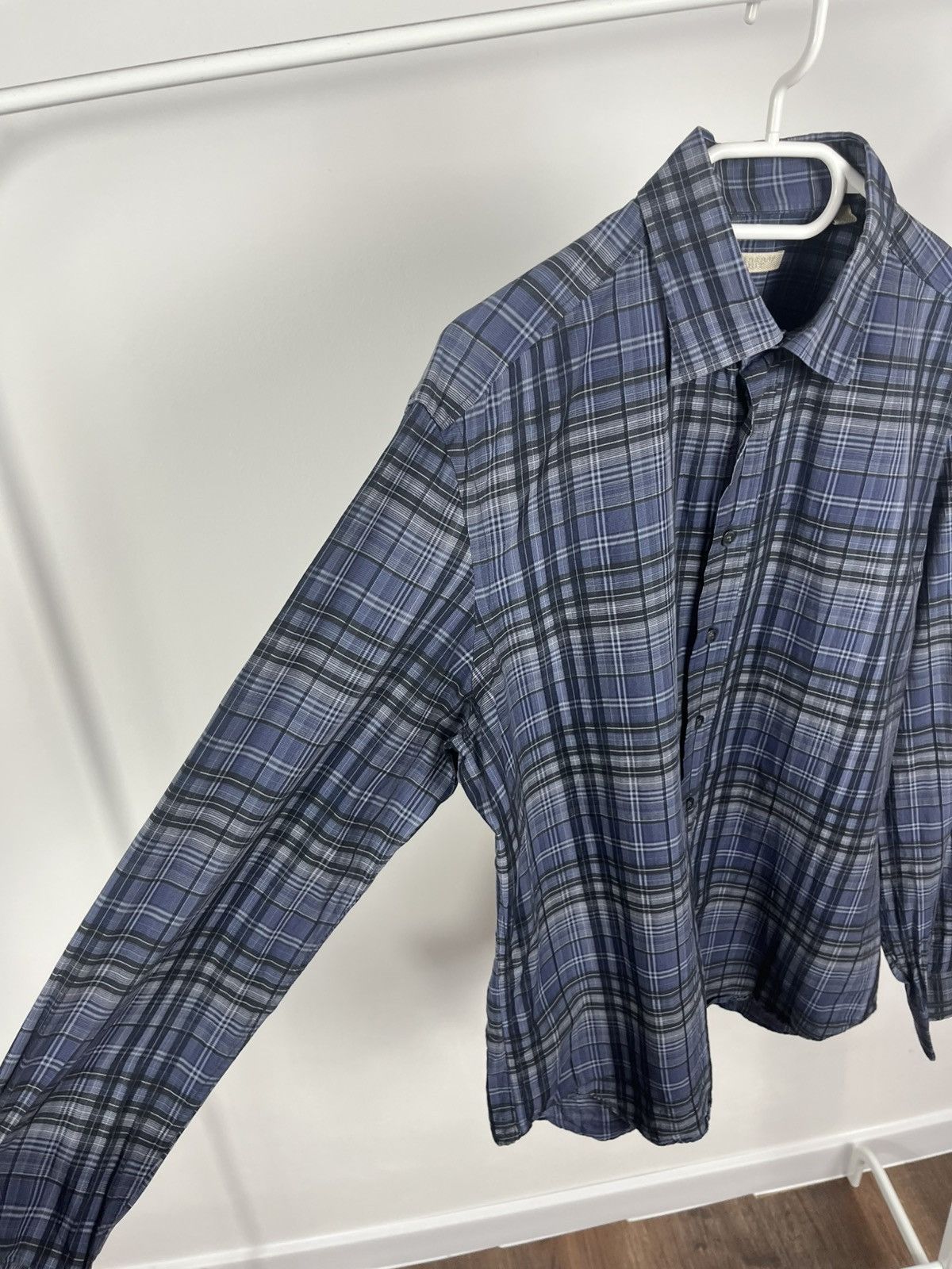 Burberry Burberry Brit Blue Plaid Button-Up Shirt Size L Size US L / EU 52-54 / 3 - 7 Thumbnail