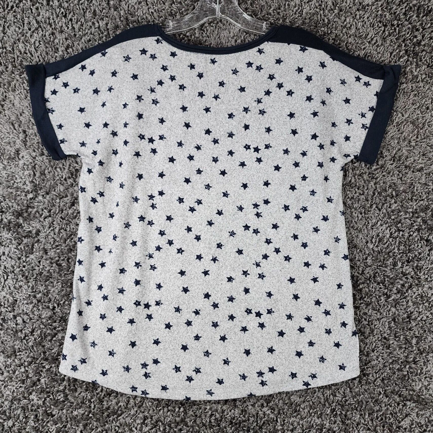 Lucky Brand Lucky Brand T-Shirt Womens Gray Star Short Sleeve Tee L Women Size L Gray Stars Super Soft Size 36" / US 14 / IT 50 - 4 Thumbnail