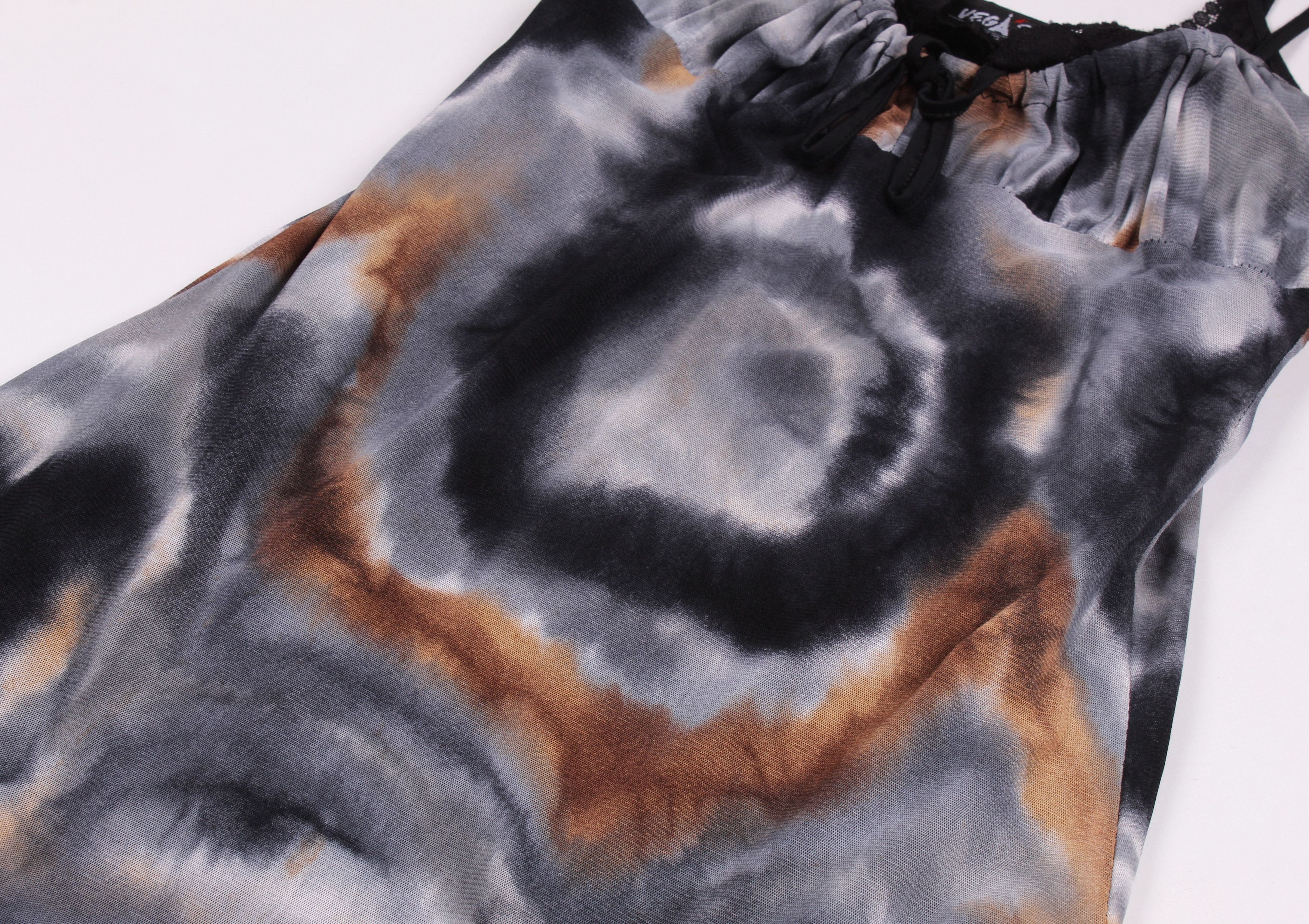 Vintage Vintage Vegas Paris Y2K Tie Dye Grunge Mini Mesh Dress Size S / US 4 / IT 40 - 7 Thumbnail
