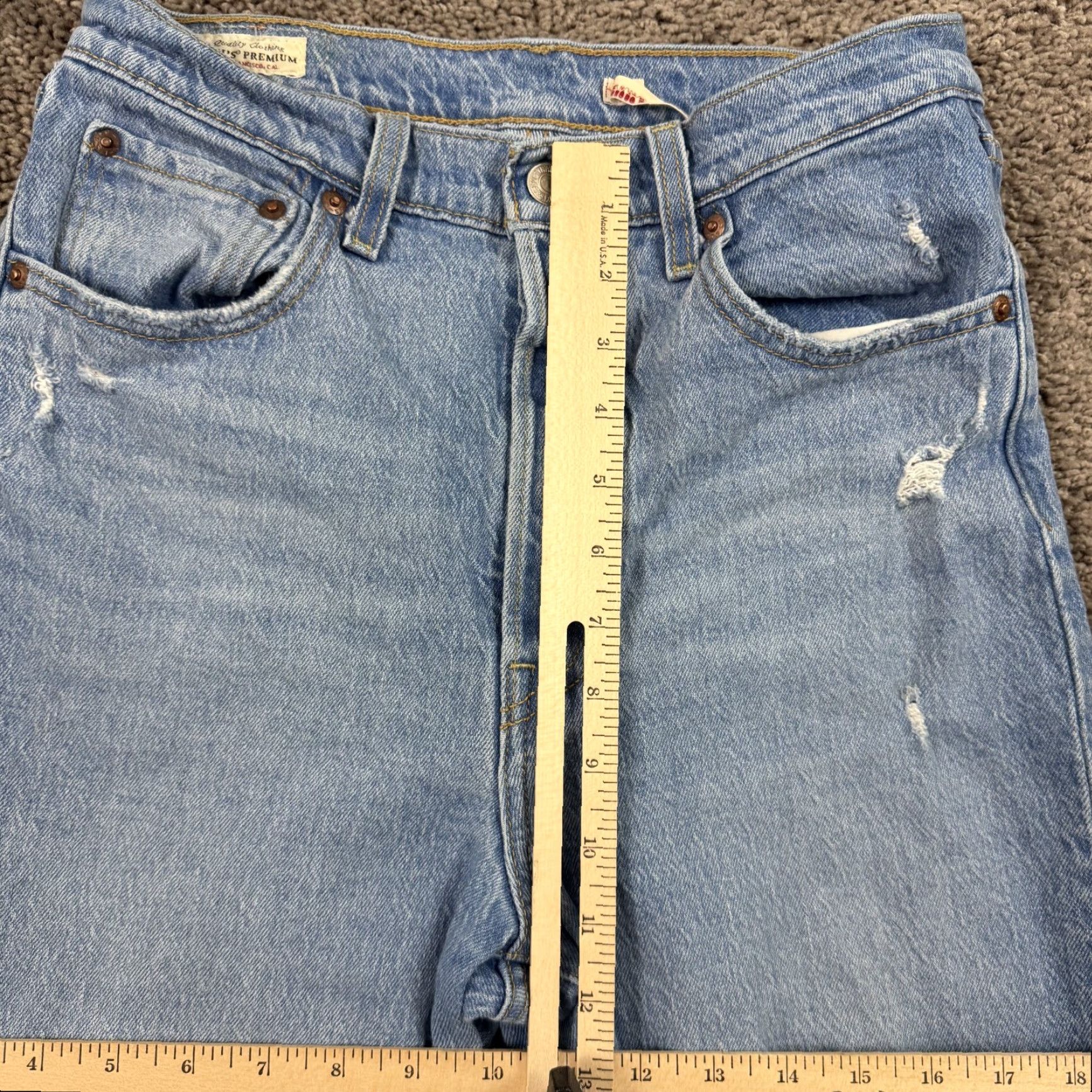 Levi's VINTAGE Levi's Ribcage Jeans Women 27 Regular High Rise Ankle Straight Denim Blue 26x27 Jeans Mens Girls Size 26" / US 2 / IT 38 - 4 Thumbnail