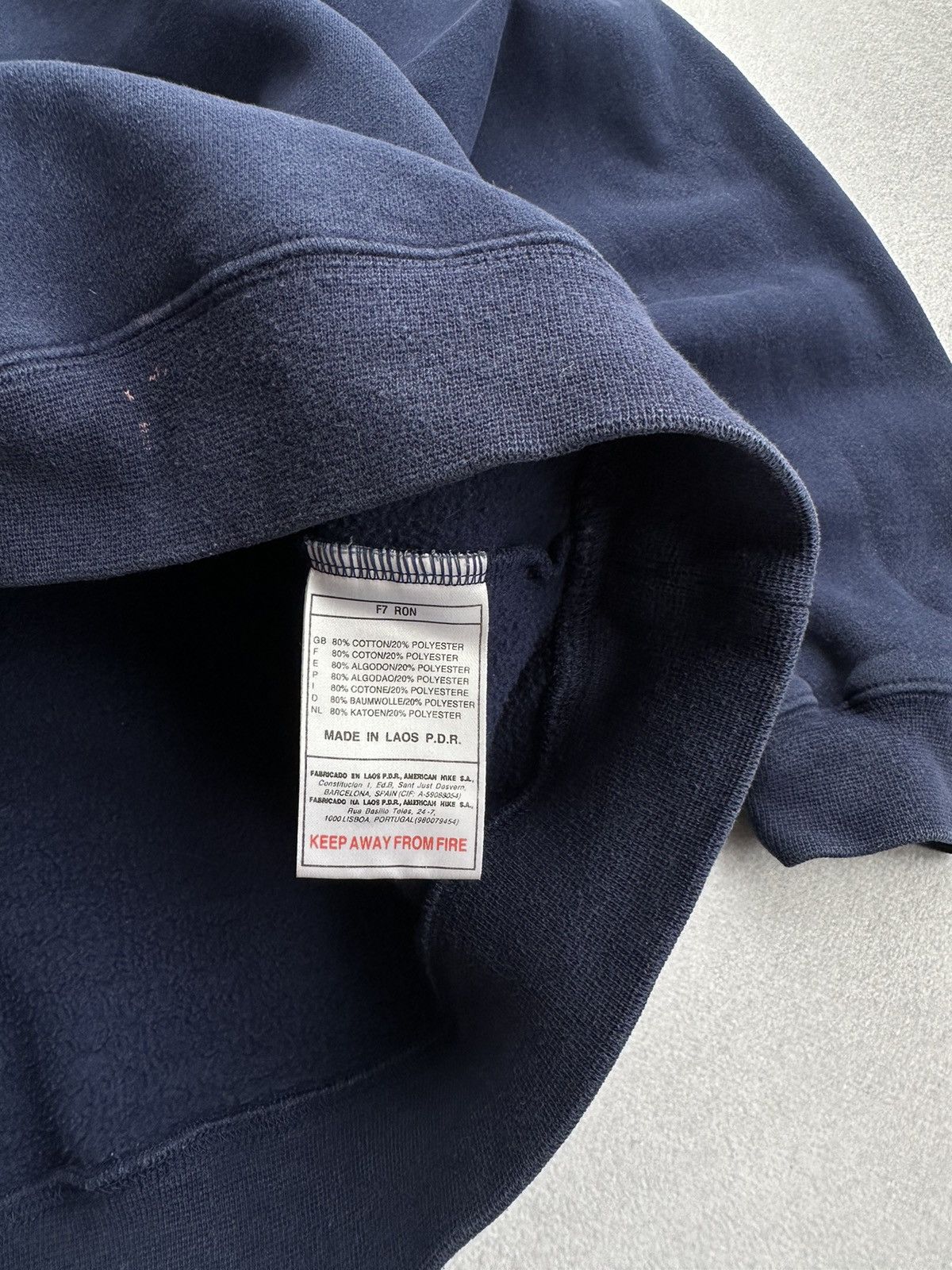 Nike × Vintage Vintage Nike Big Swoosh Woman Navy Sweatshirt Size M / US 6-8 / IT 42-44 - 7 Thumbnail