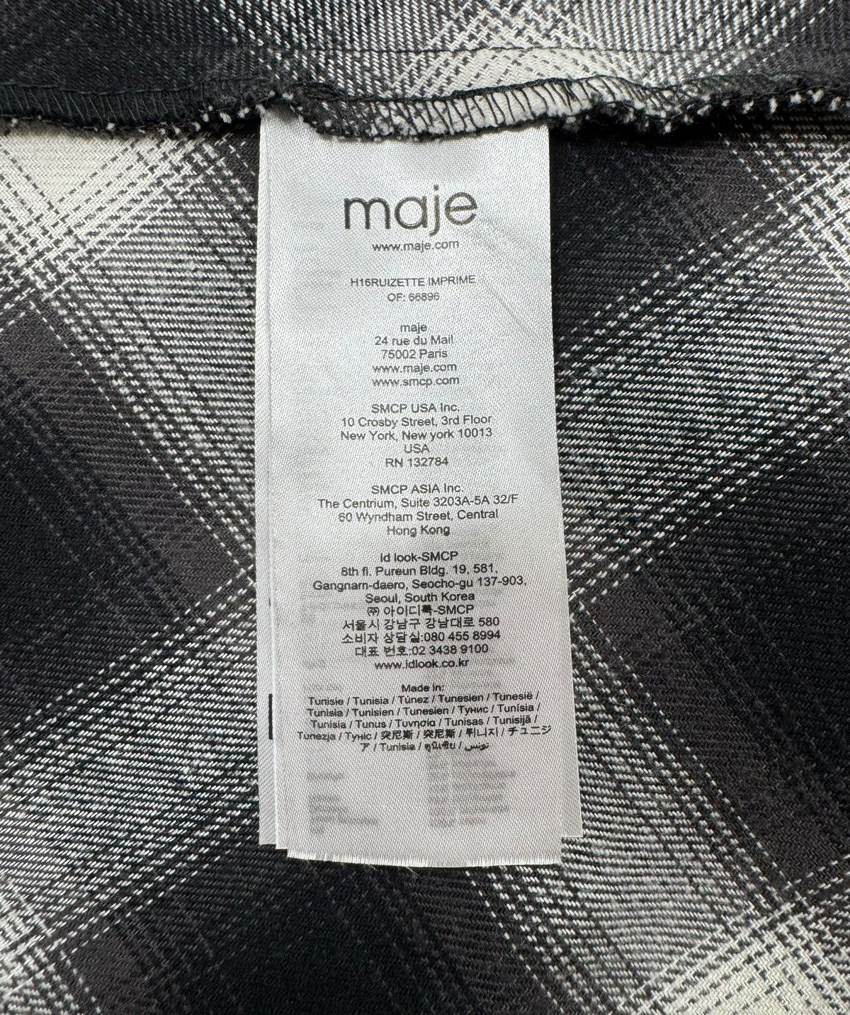 Maje Maje Plaid Cotton Grunge Babydoll Mini Slip Strappy size 3 Size L / US 10 / IT 46 - 13 Thumbnail