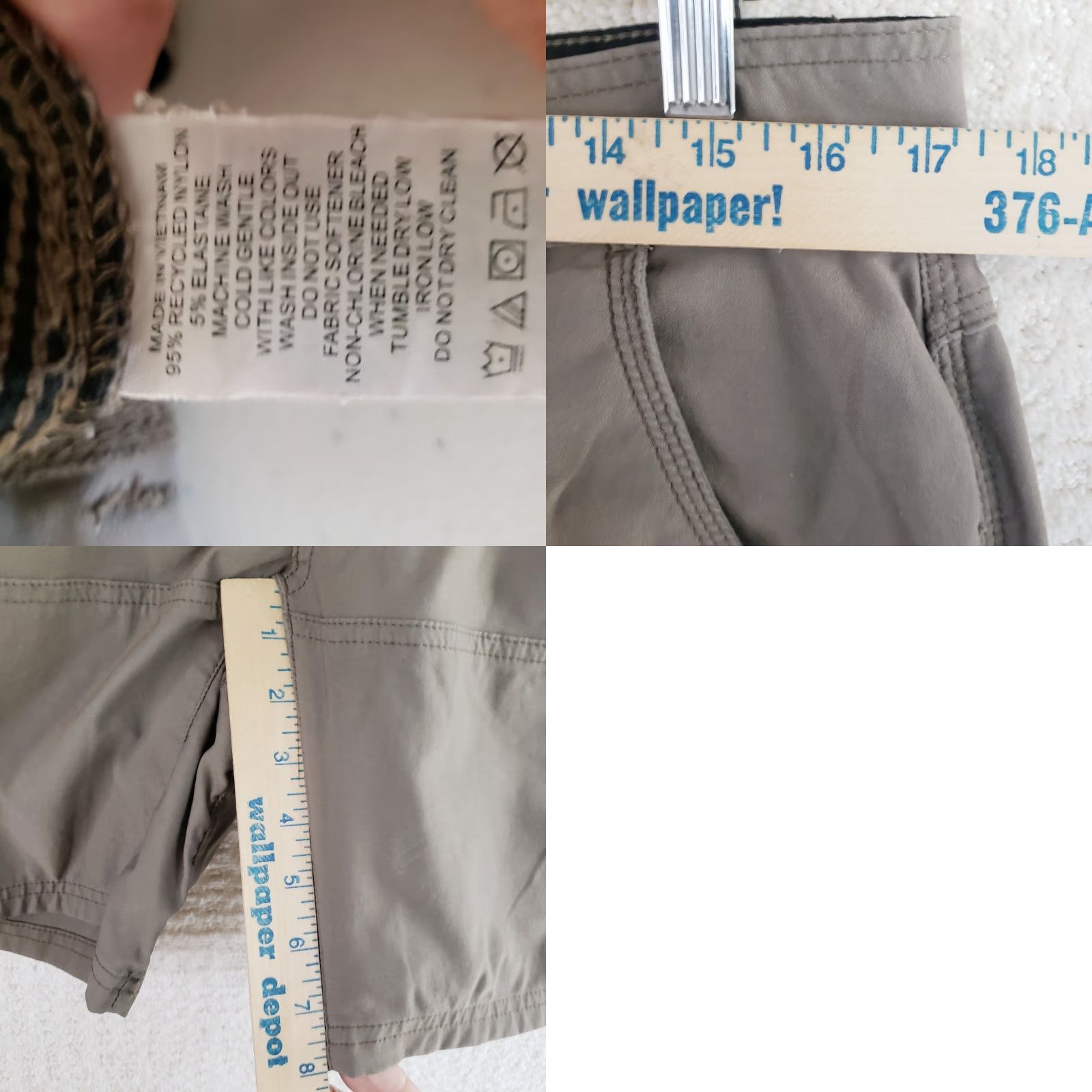 Prana prAna Breathe Shorts Mens 34w 8" Inseam Dark Brown Nylon Stretch Cargo Regular Flat Front Rise Mid-Length Outdoor Travel Casual Mens Size US 34 / EU 50 - 10 Thumbnail