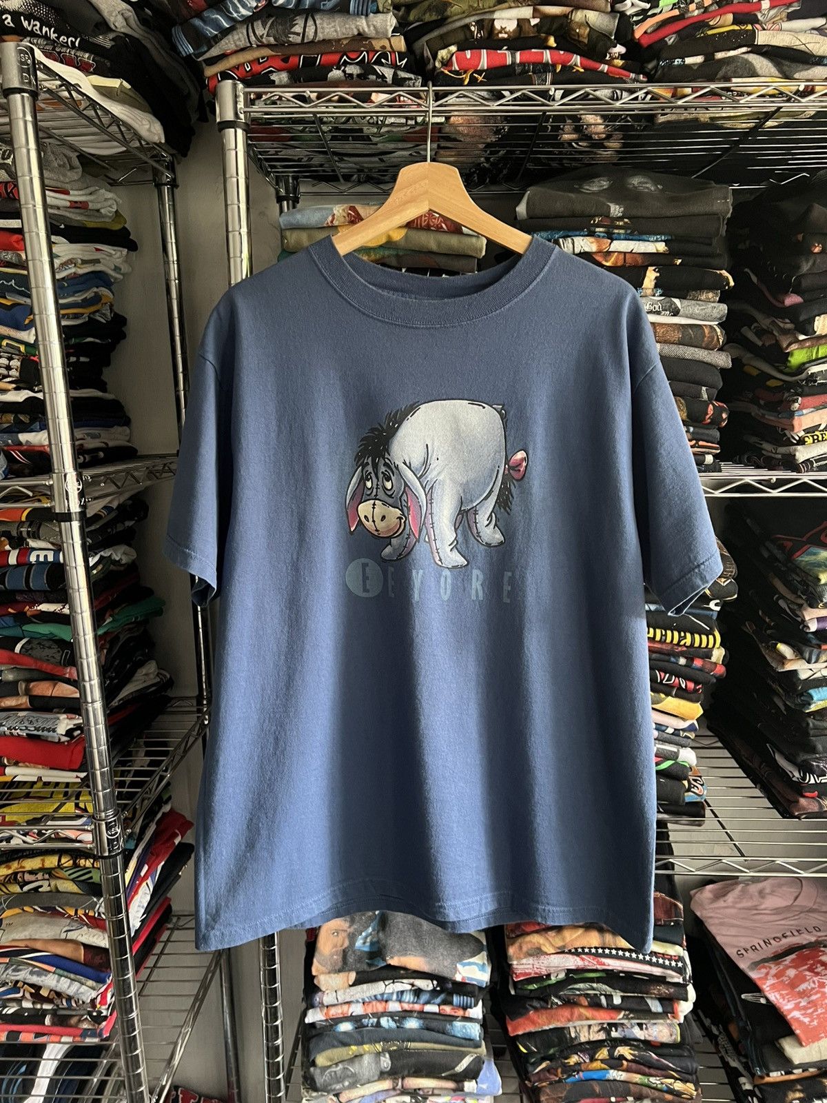 Disney 90s Eeyore Winnie Pooh Cartoon Promo Tee Size US L / EU 52-54 / 3 - 1 Thumbnail