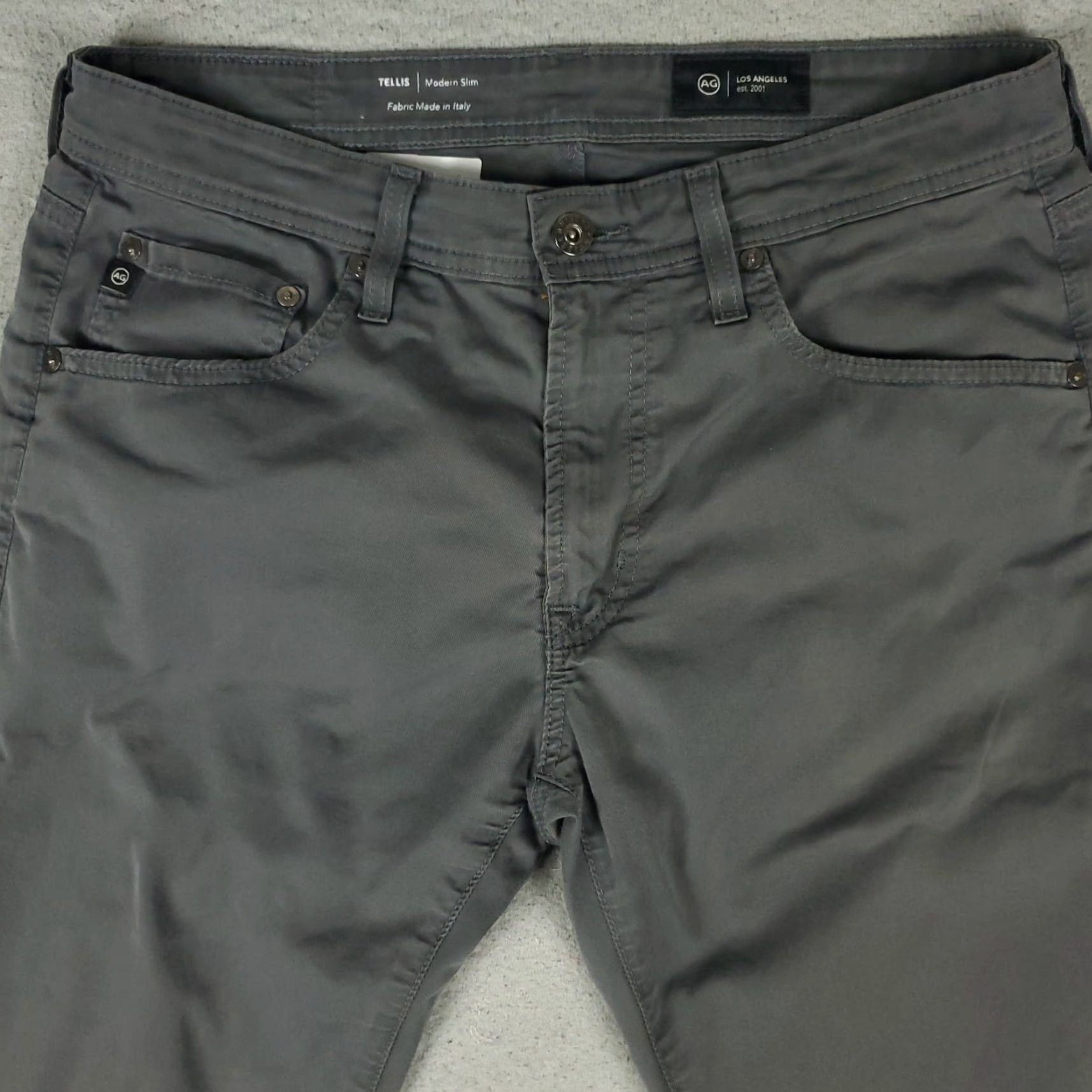 Vintage AG Adriano Goldschmied Jeans Mens 31x34 The Tellis Modern Slim Pants Gray Shirt? Size US 31 - 2 Thumbnail