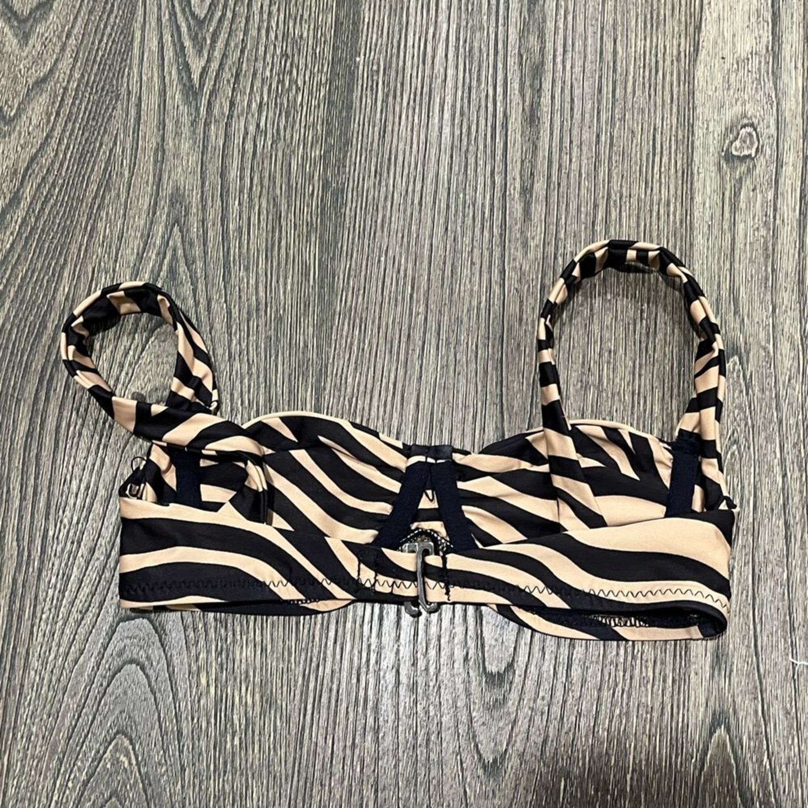 Skin NWOT Skin by Same Swim Bra Bikini Top Zebra Underwire XS Size XS / US 0-2 / IT 36-38 - 2 Thumbnail