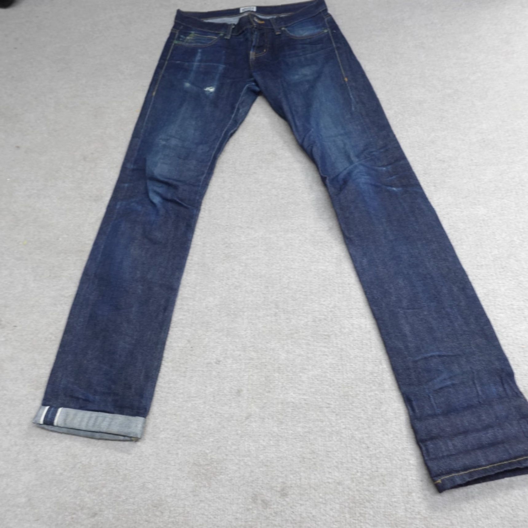 Vintage Naked & Famous Denim Jeans 30 x 36 Blue Left Hand Twill Selvedge Skinny Guy Size US 30 / EU 46 - 2 Thumbnail