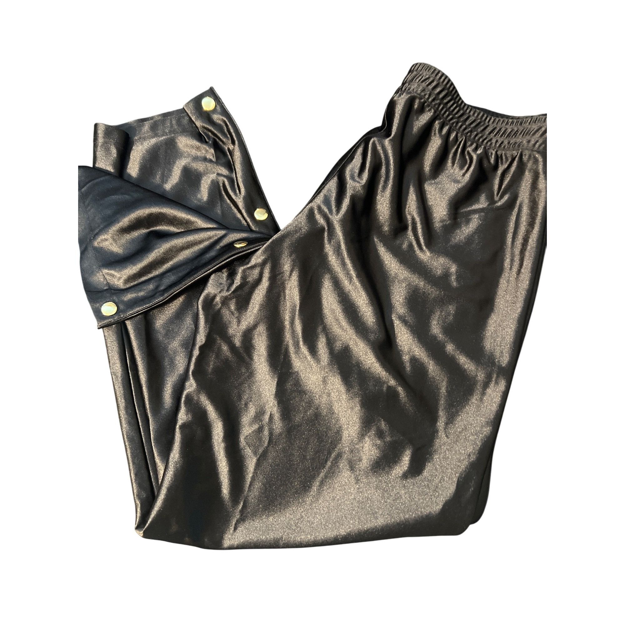 Reebok Reebok Breakaway Gold Snap Pants Black Basketball Track Pull Size US 36 / EU 52 - 4 Thumbnail