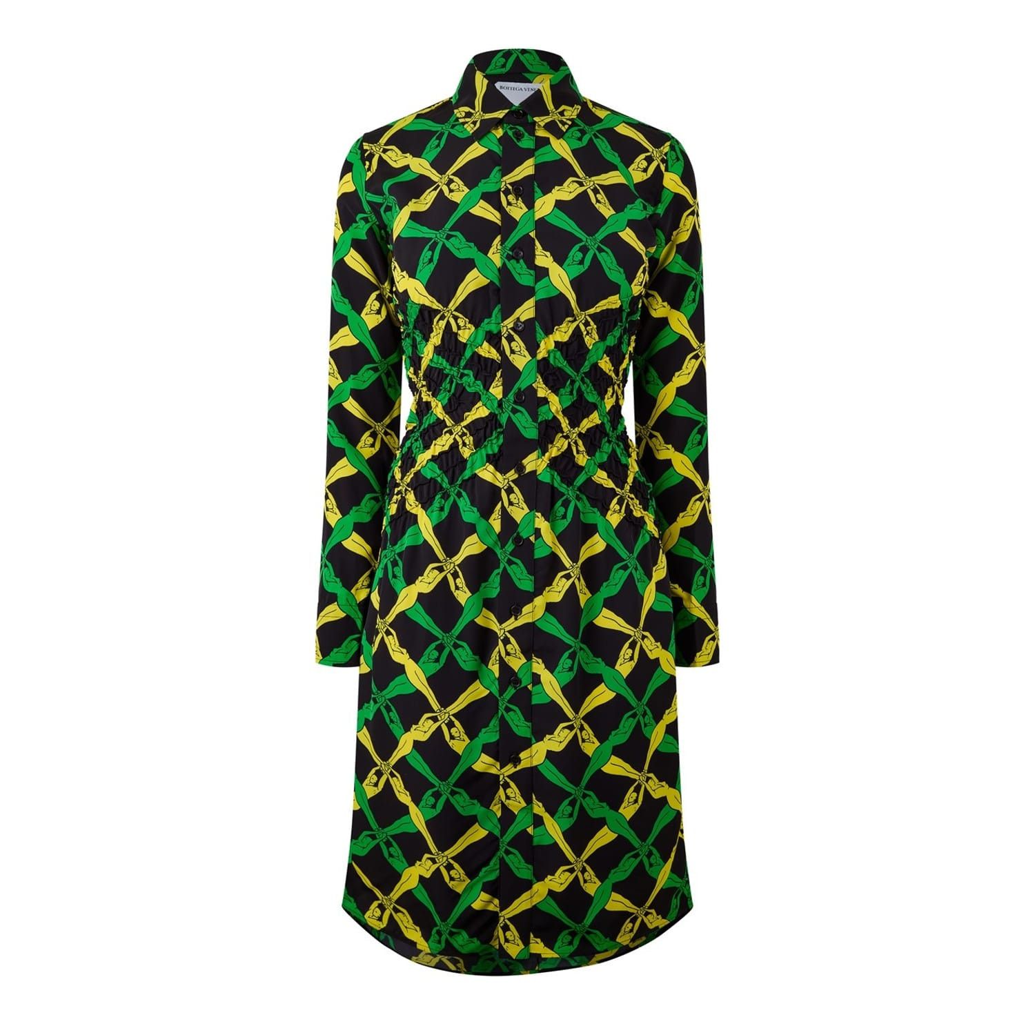 Bottega Veneta Bottega Veneta Fantasia Collared Neck Knee Length Dress Size XS / US 0-2 / IT 36-38 - 1 Thumbnail