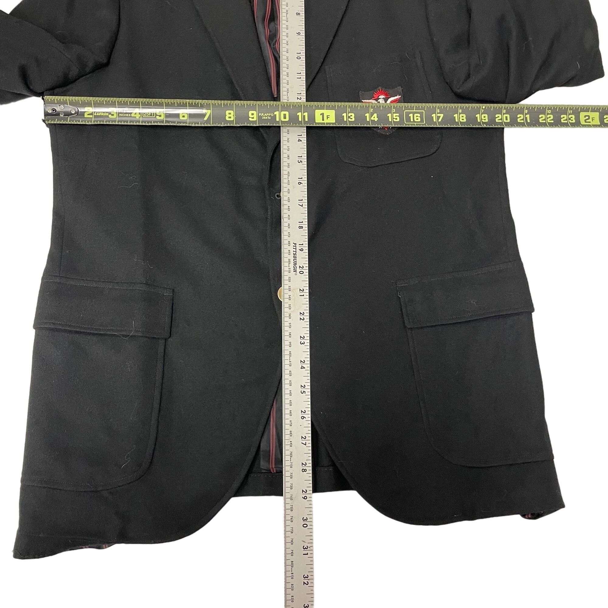 Other Vtg Sport Coat WOOL Jacket MILITARY USN US Army Patch Blazer Size 38R - 6 Thumbnail