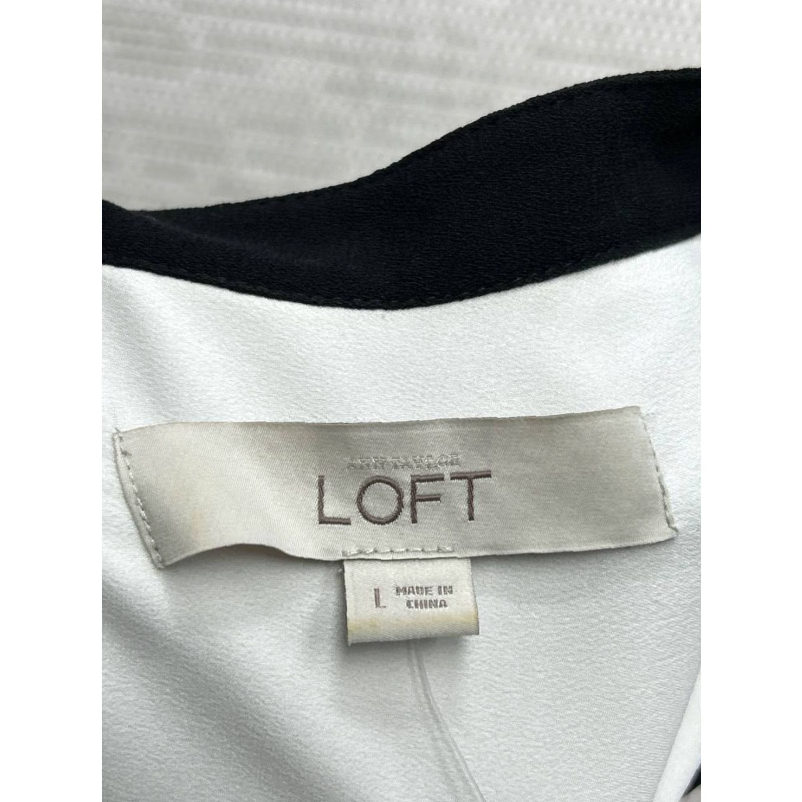 Loft Loft Dress Womens L White Black Floral Lace Blouson Crew Neck Sleeveless A-Line Casual Vintage: No Size L / US 10 / IT 46 - 3 Thumbnail