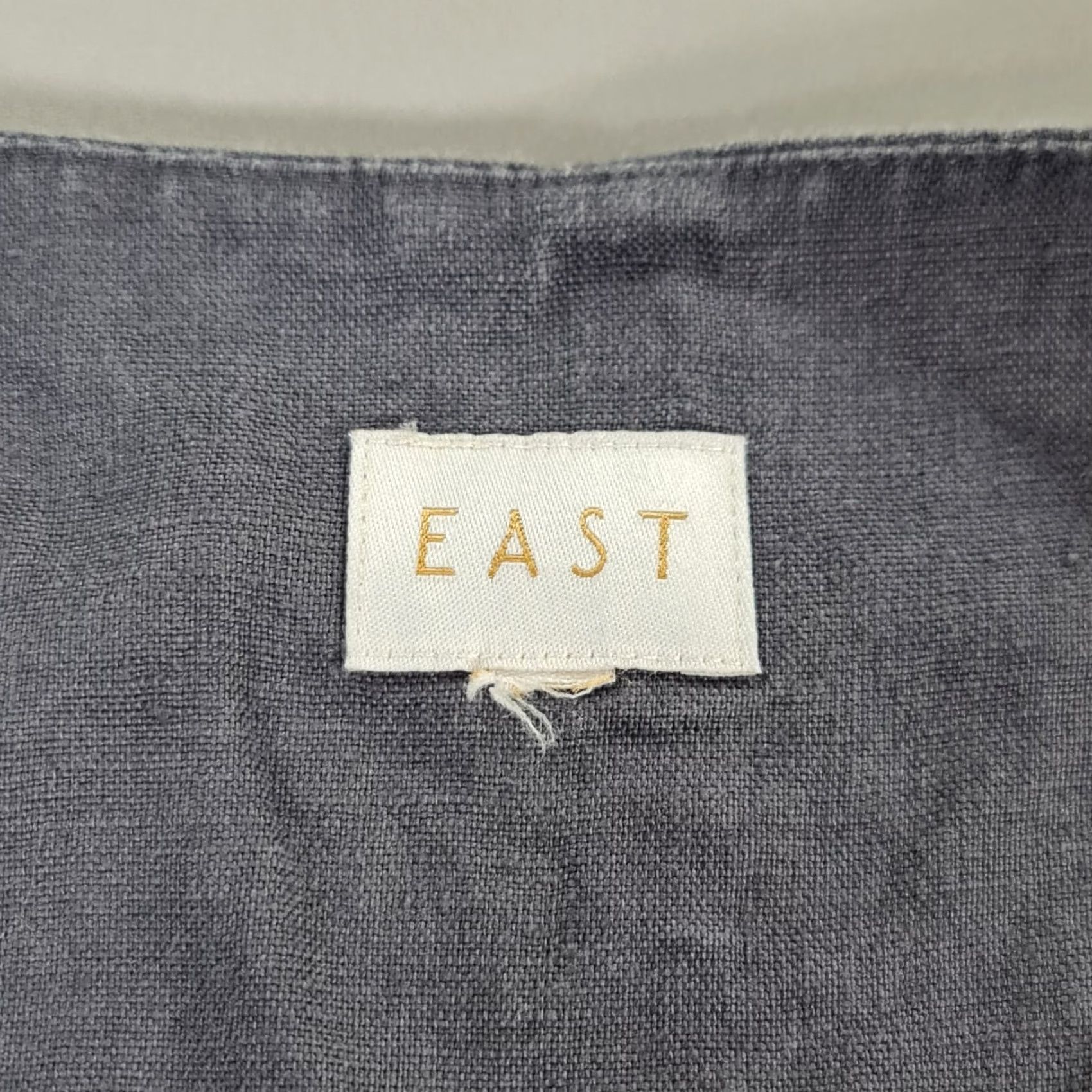 Vintage EAST Womens Cardigan Blue 18 UK Long Line 100% Linen Lightweight Coatigan Cardigan, Breathable, Pockets, V-Neck, Long Sleeve, Regular Fit Womens Size XXL / US 16-18 / IT 52-54 - 3 Thumbnail