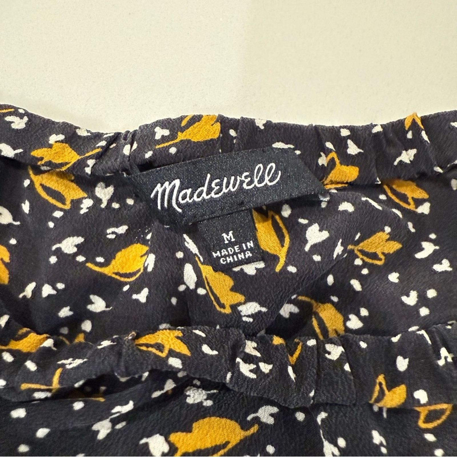 Madewell Madewell Falling Leaves 100%Silk OffShoulder Blouse Womens M Size M / US 6-8 / IT 42-44 - 5 Thumbnail