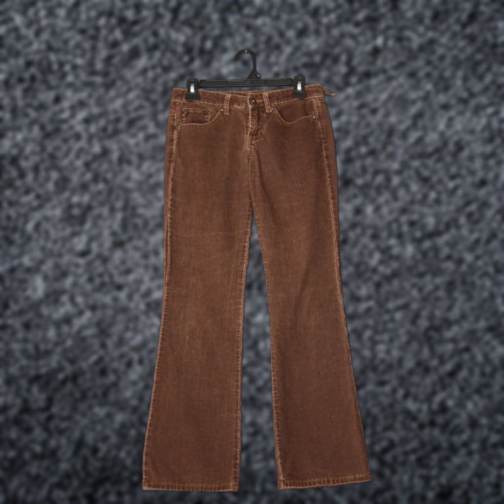 L.E.I. VINTAGE LEI Corduroy Flare Pants Womens 3 Brown Low Rise Boho 90s Y2K Size 26" / US 2 / IT 38 - 1 Thumbnail