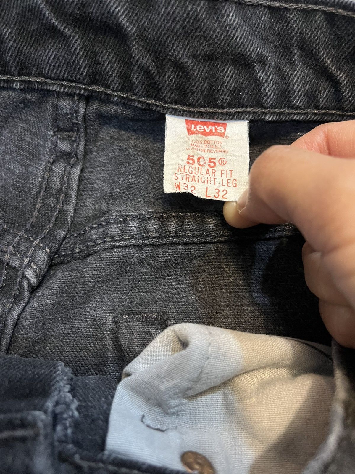 Levi's Vintage Clothing Levi’s 505 black denim Size US 30 / EU 46 - 6 Thumbnail