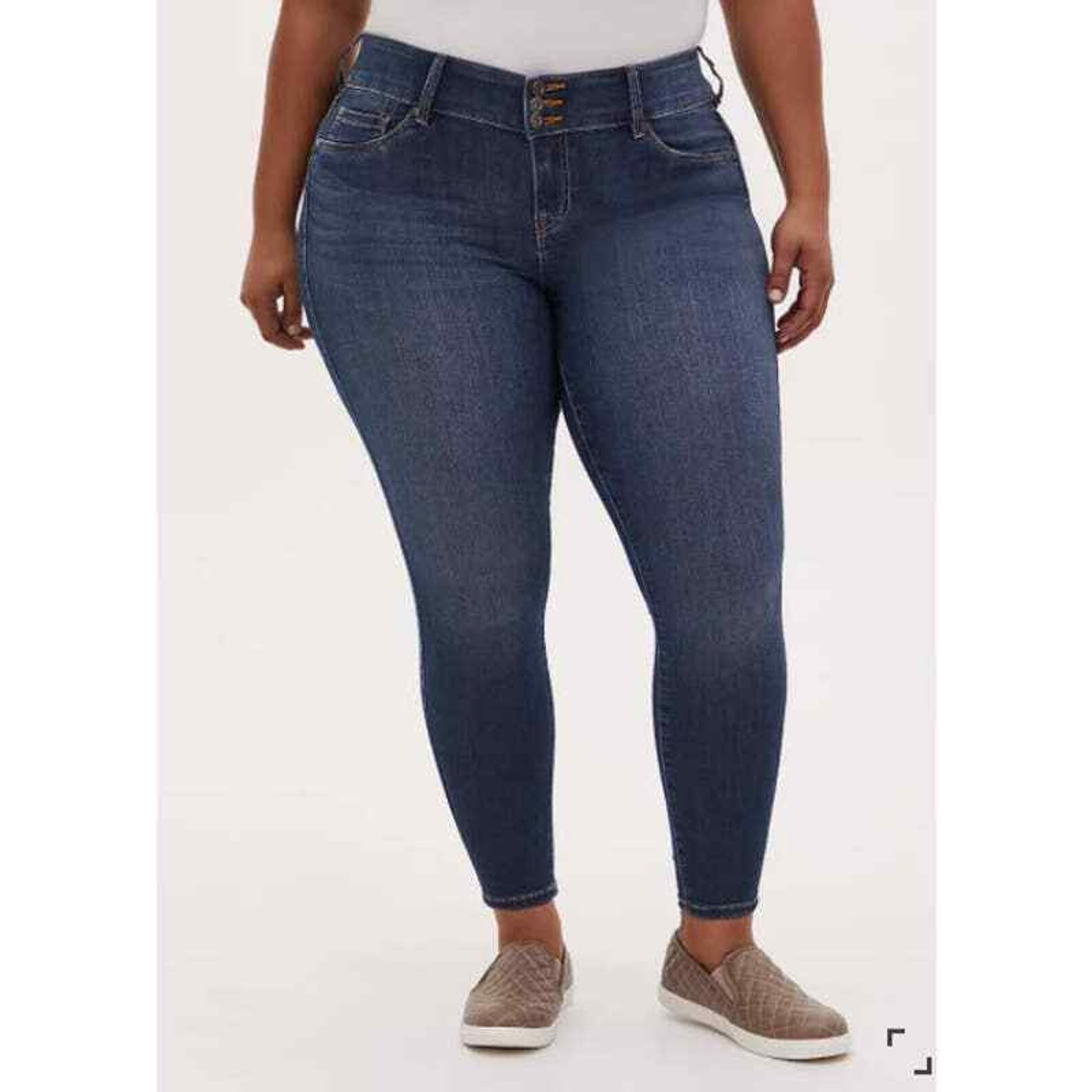 Torrid TORRID 26S SUPER STRETCH MEDIUM WASH JEGGINGS NWT Size 40" / US 18 - 1 Thumbnail