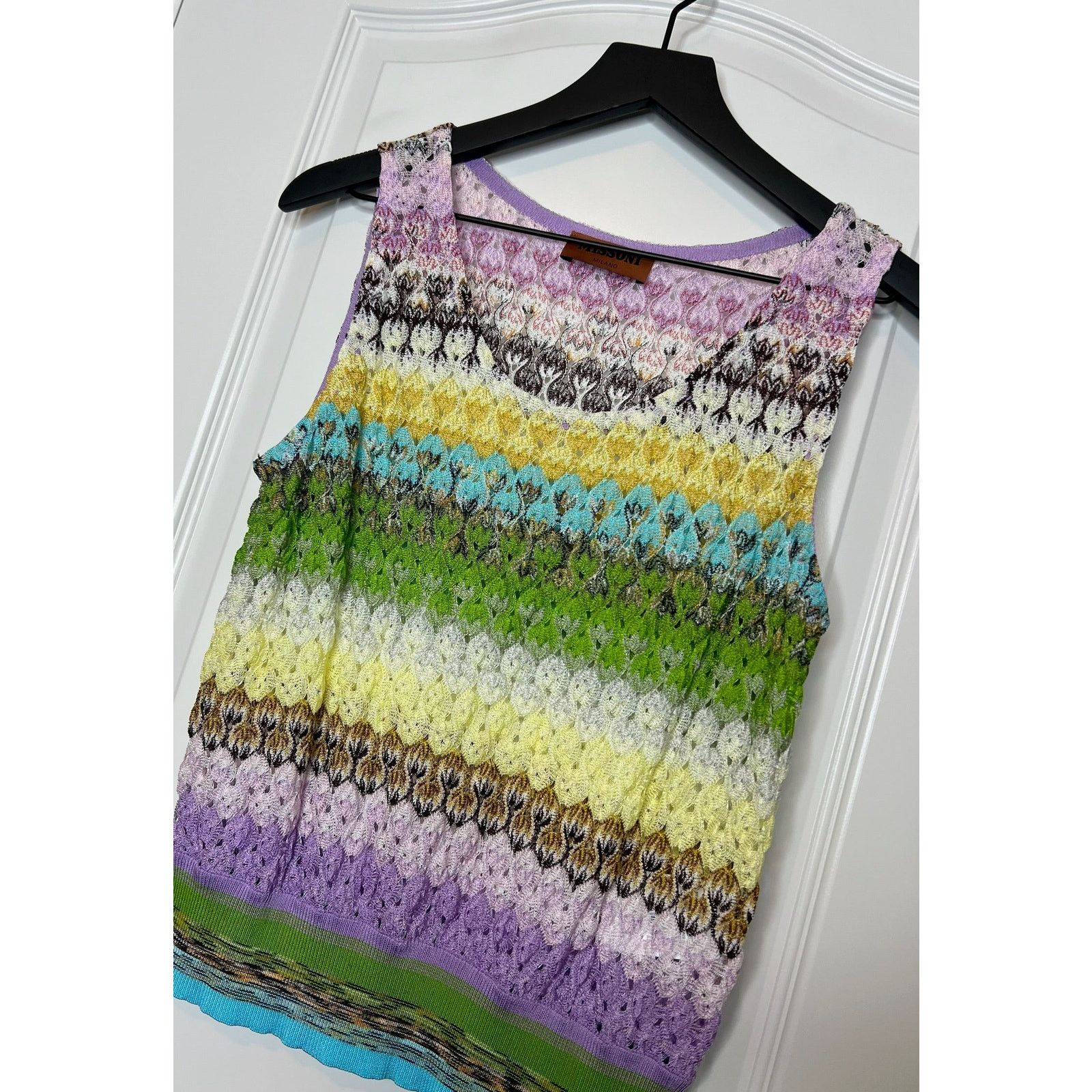 Missoni MISSONI Crochet Knit Tank Top, Size 46 Size L / US 10 / IT 46 - 3 Thumbnail