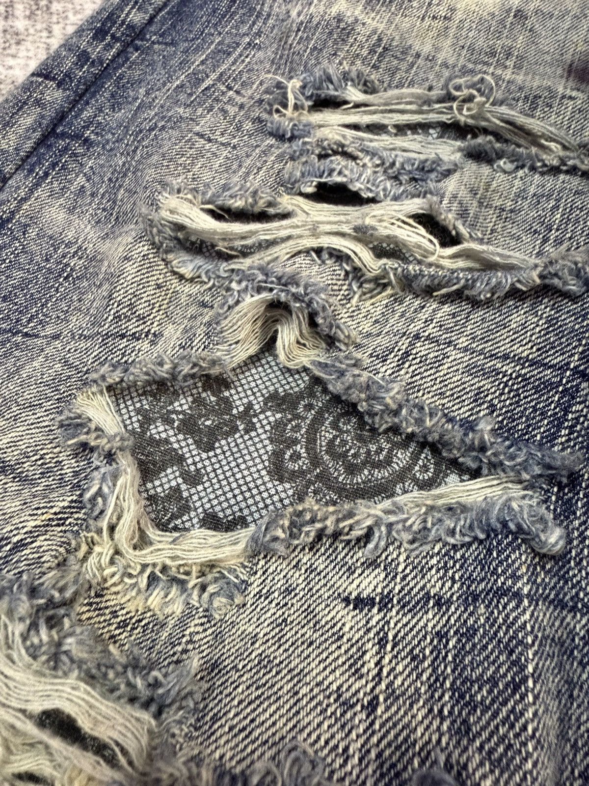Hysteric Glamour × Japanese Brand The Vintage Standard Acid Wash Destroy Jeans Size US 29 - 9 Thumbnail