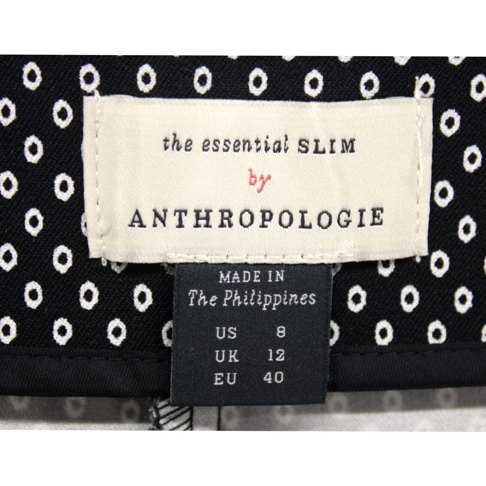Anthropologie Anthropologie Pants Black Sz 8 NWT Slim Straight Essential Career Size 30" / US 8 / IT 44 - 2 Thumbnail