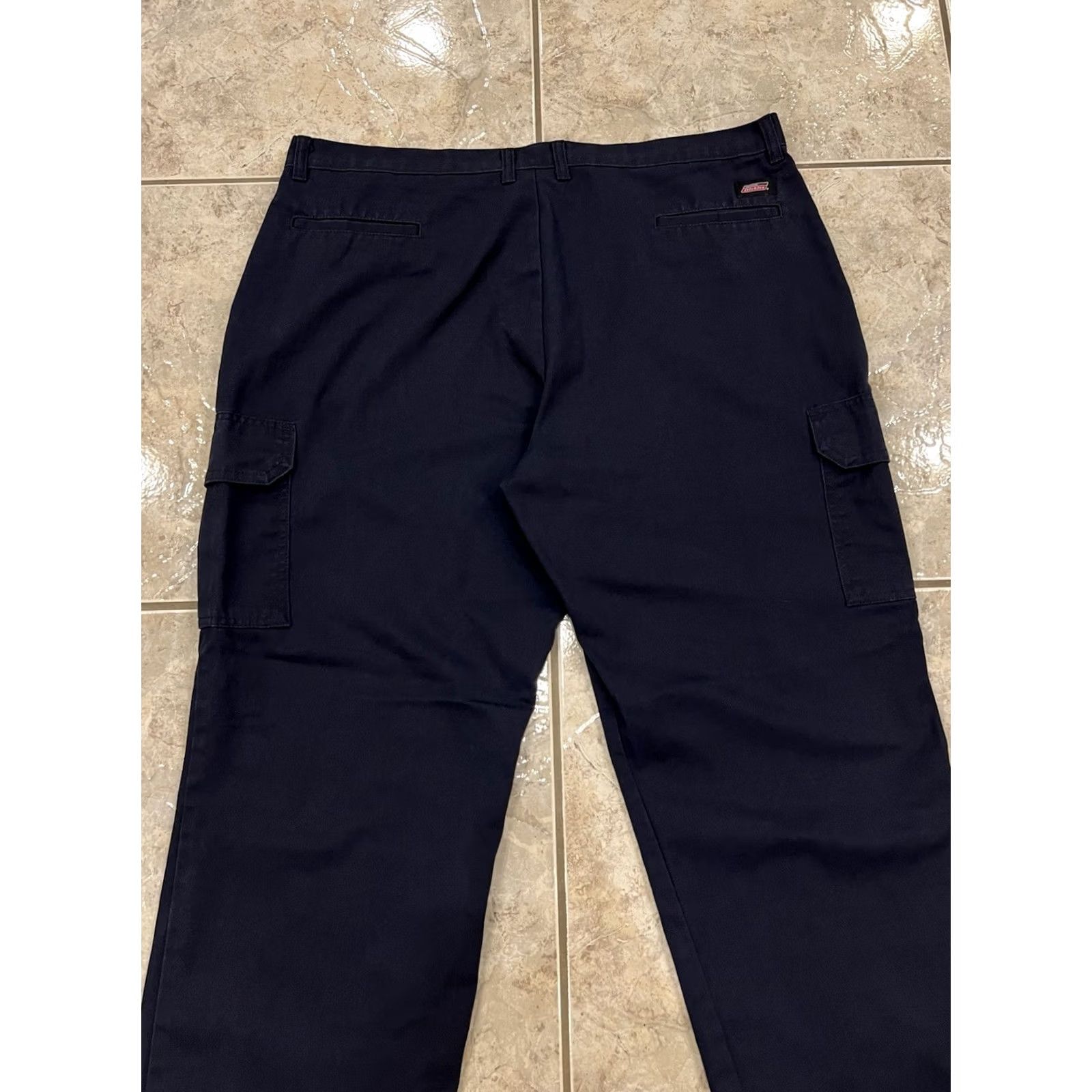 Dickies Dickies GP3038DN Mens 42x30 Cargo Pants Work Pant Relaxed Straight Twill Canvas Blue Cargo Pockets Size US 42 / EU 58 - 3 Thumbnail