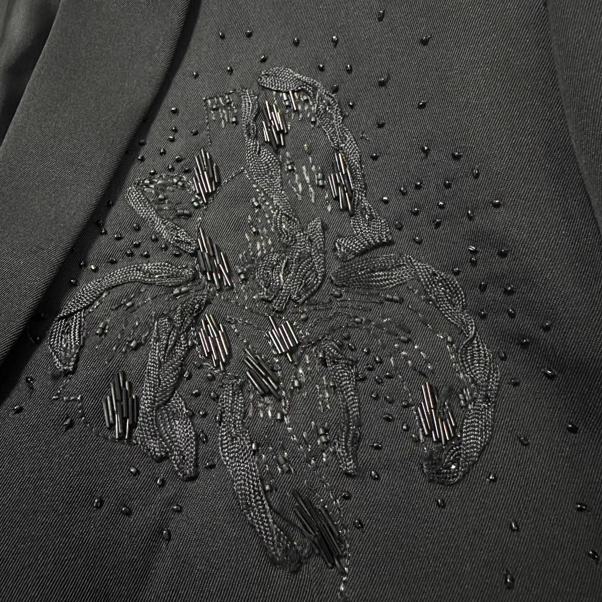 Dior Dior Homme 18ss Beaded Blazer 50 Black Carpet kva Size 50S - 3 Thumbnail