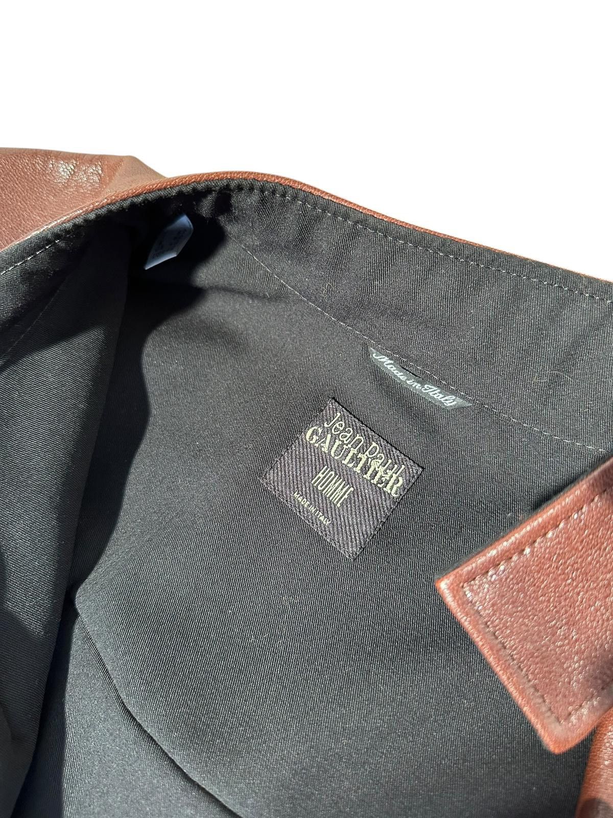 Jean Paul Gaultier Jean Paul Gaultier Homme Brown Leather Moto Jacket (2002) Size US L / EU 52-54 / 3 - 8 Thumbnail