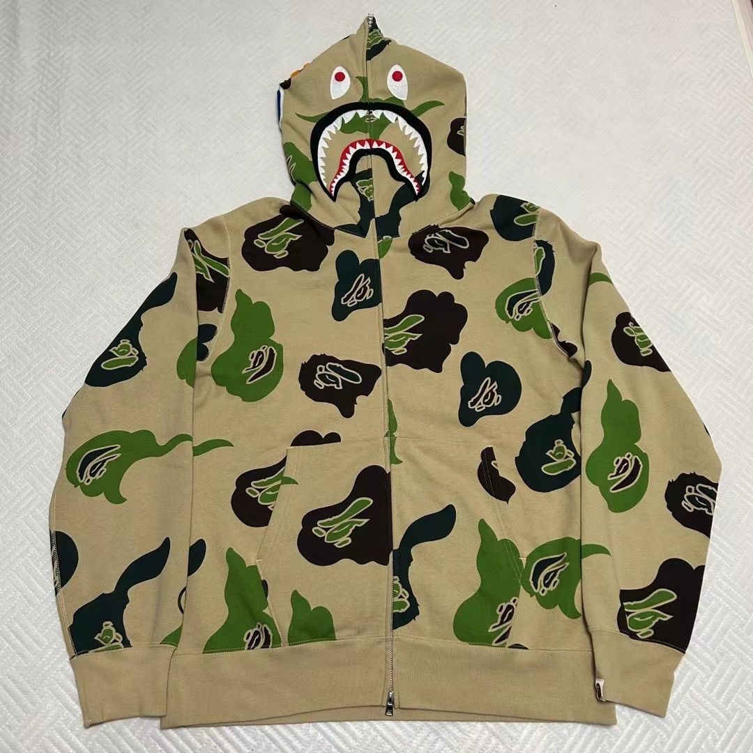 Bape COLOR CAMO SHARK FULL ZIP HOODIE Size US XXL / EU 58 / 5 - 1 Thumbnail