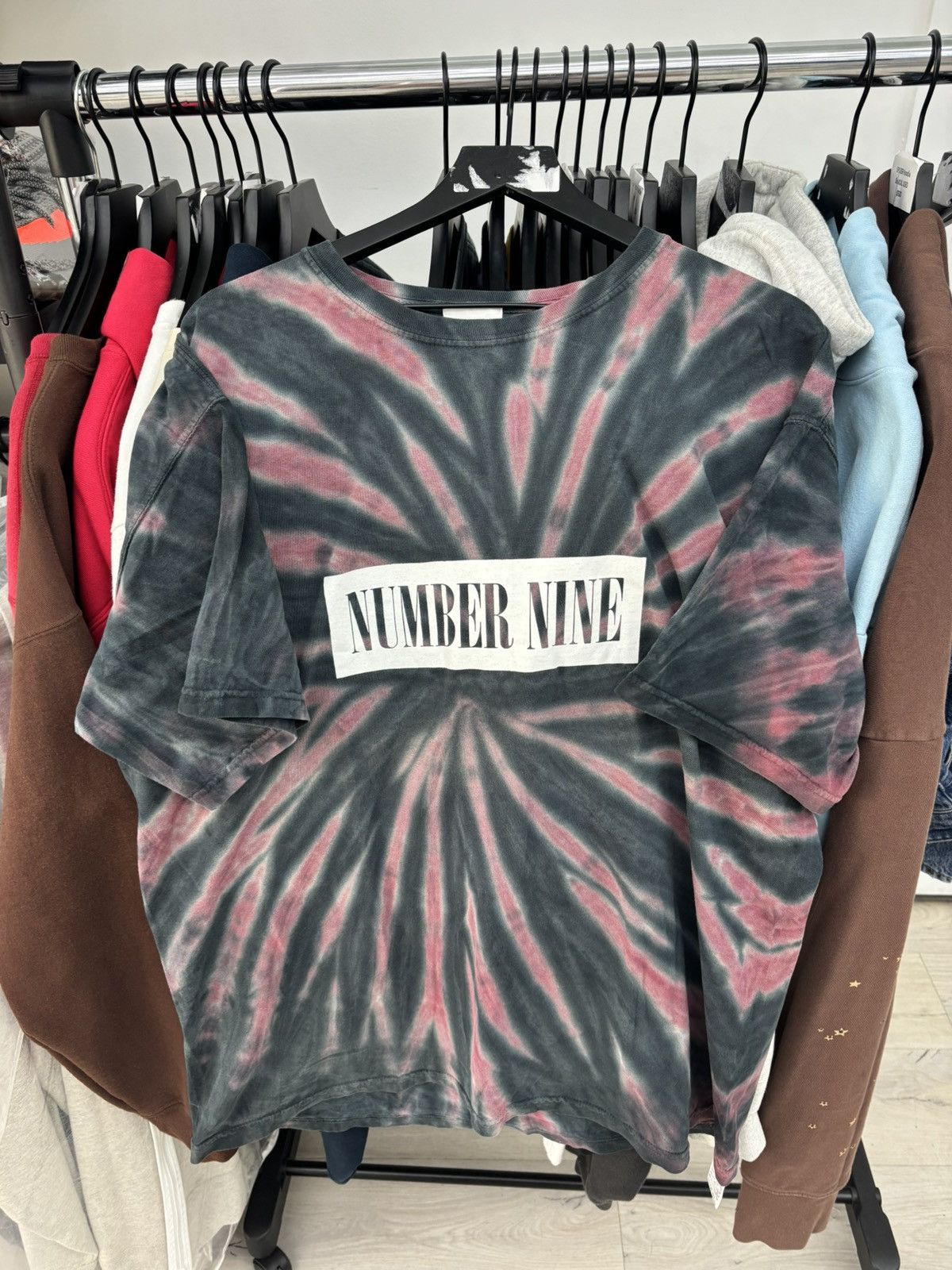 Number Nine Tye-Dye Logo Print Tee