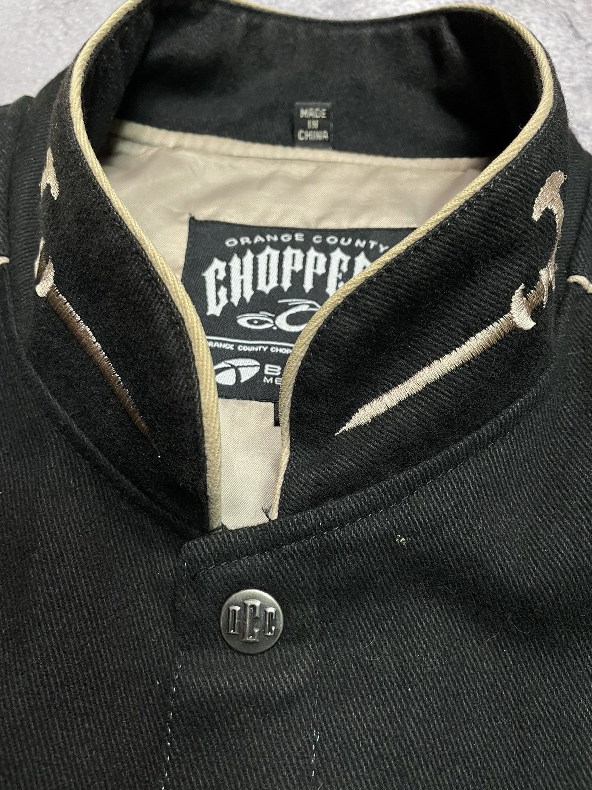 Harley Davidson Vtg 90s OCC Big Logo Racing Bomber Jacket Y2K Biker L Size US M / EU 48-50 / 2 - 9 Thumbnail