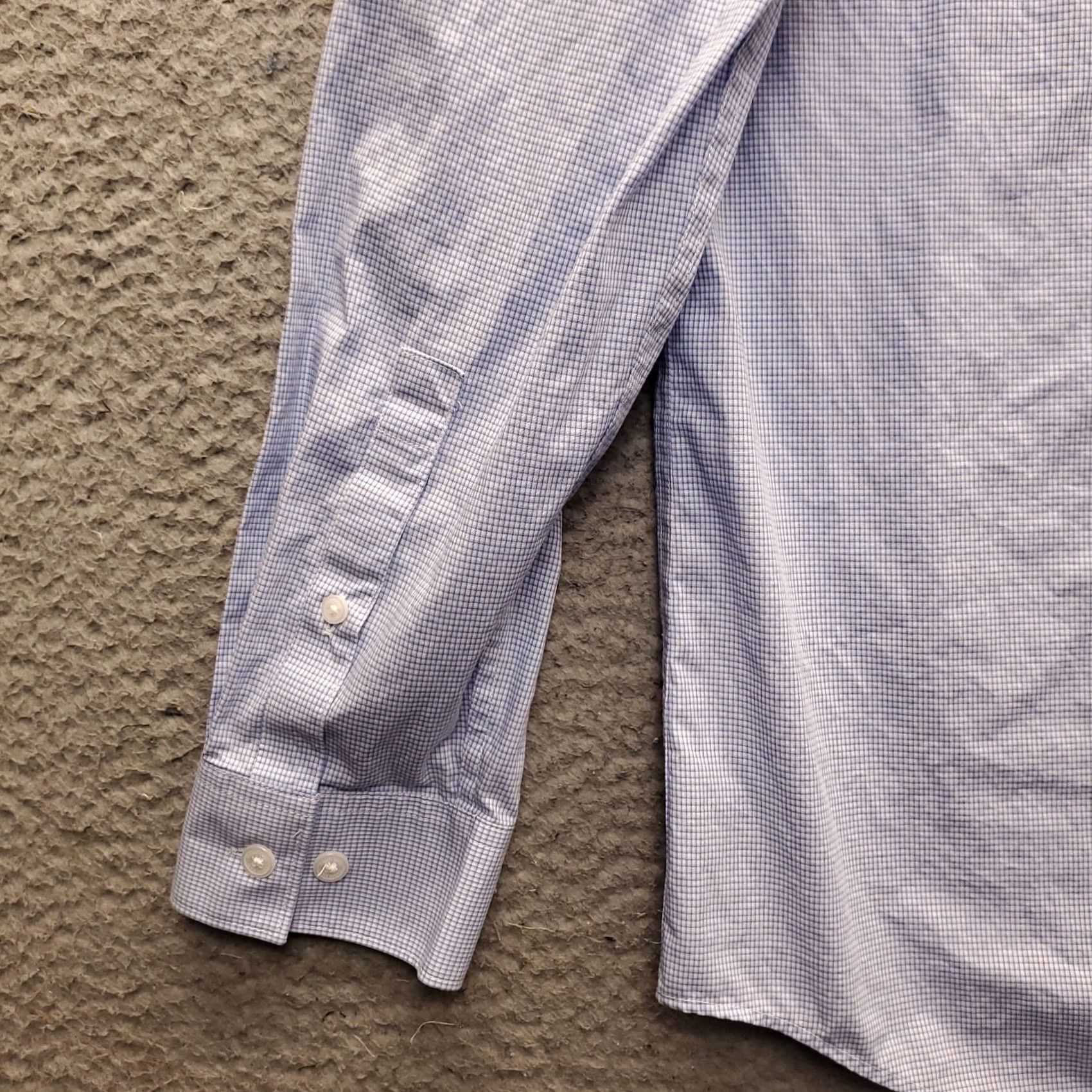 Calvin Klein Calvin Klein Dress Shirt Mens M Multi Gingham Non-Iron Cool Tech Button Up Size 40R - 8 Thumbnail