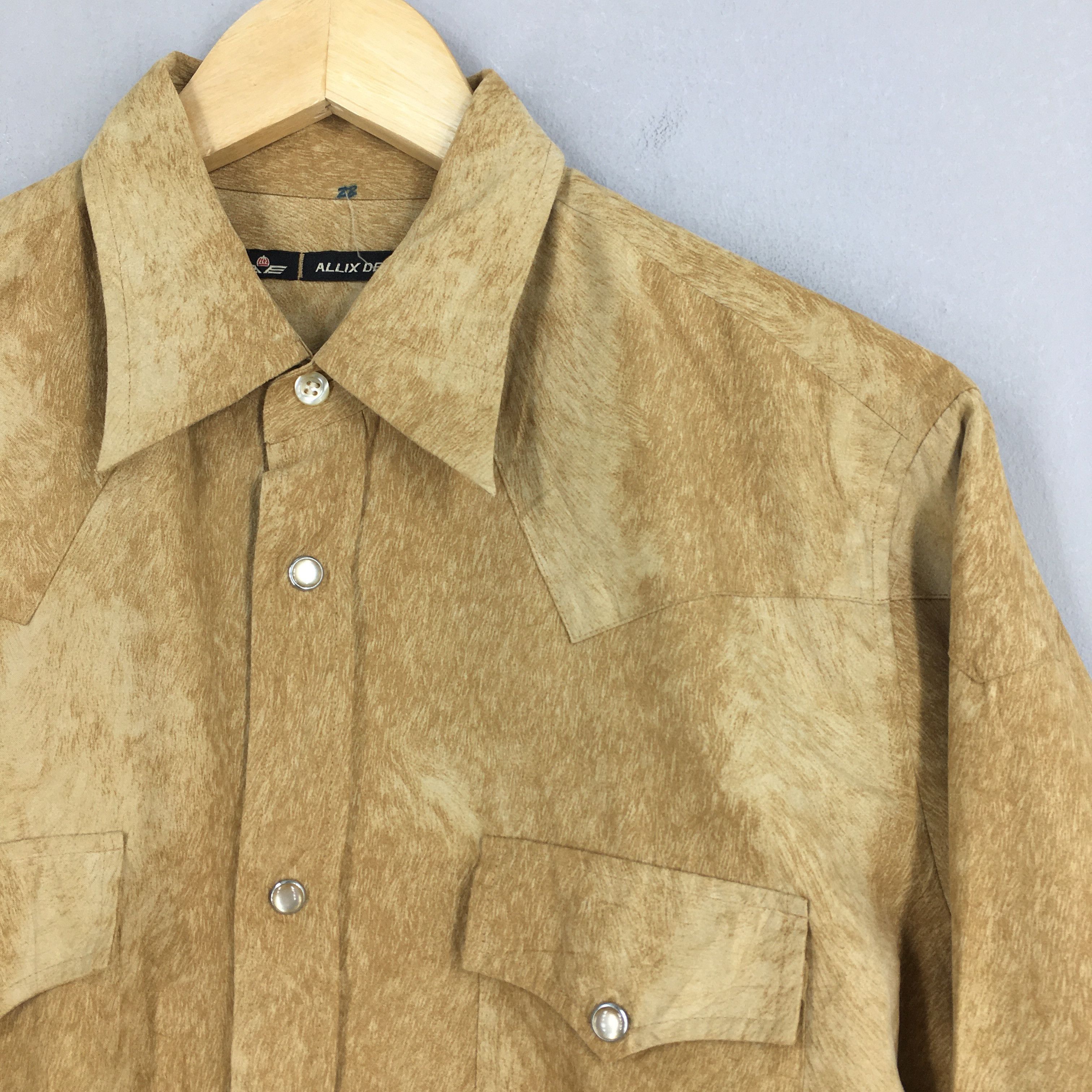If Six Was Nine × Tornado Mart × Vintage Vintage Allix Design Horse Leather Style Pearl Snap Shirt M Size US M / EU 48-50 / 2 - 2 Thumbnail