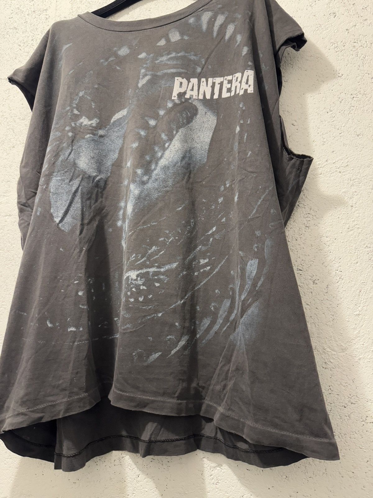 Band Tees × Vintage *RARE* PANTERA TRENDKILL TOUR 1996 AOP CHOPPED TEE Size US XL / EU 56 / 4 - 4 Thumbnail