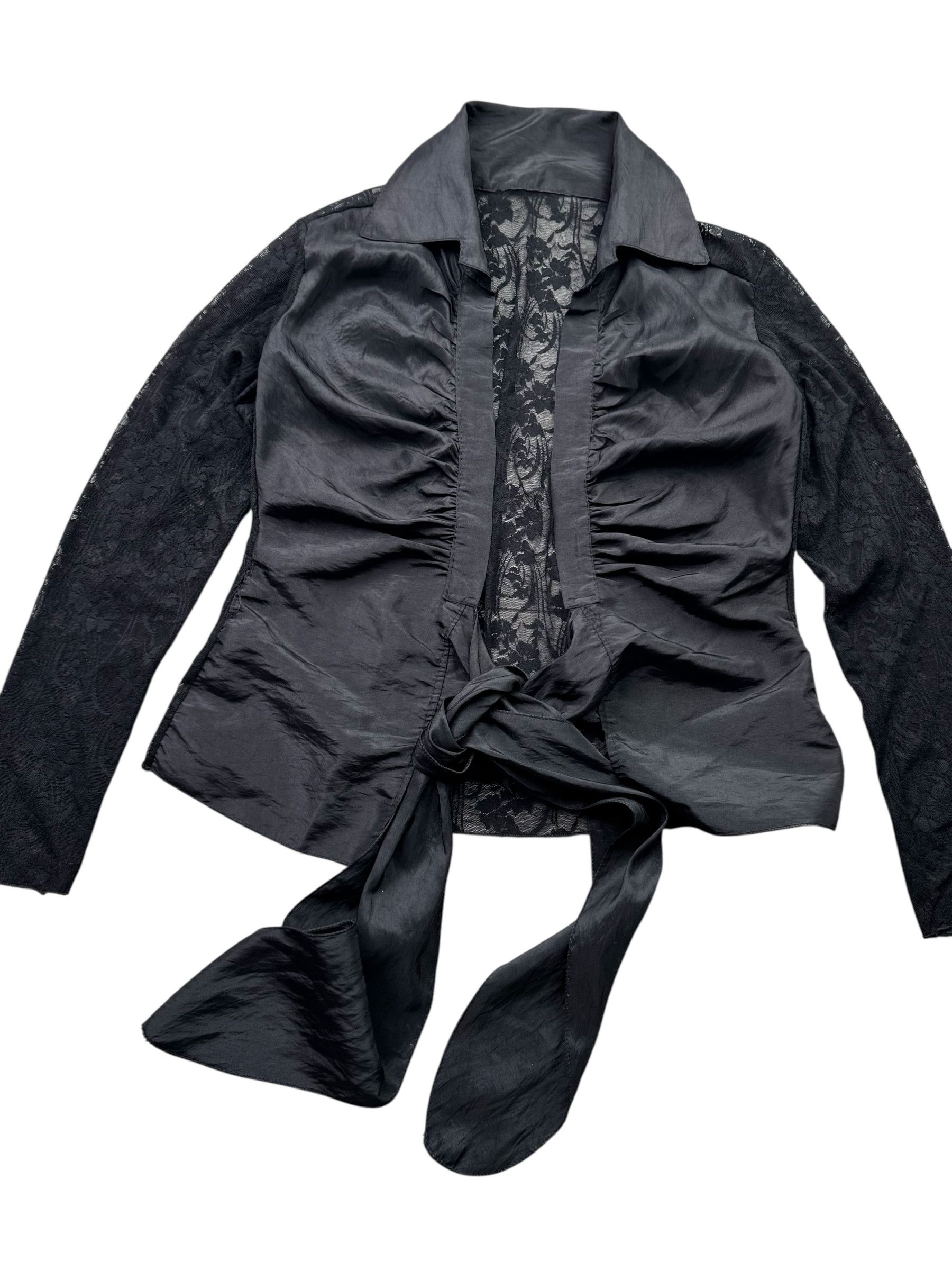 Japanese Brand Vintage Blouse With Mesh Details W398(V9) Size M / US 6-8 / IT 42-44 - 2 Thumbnail