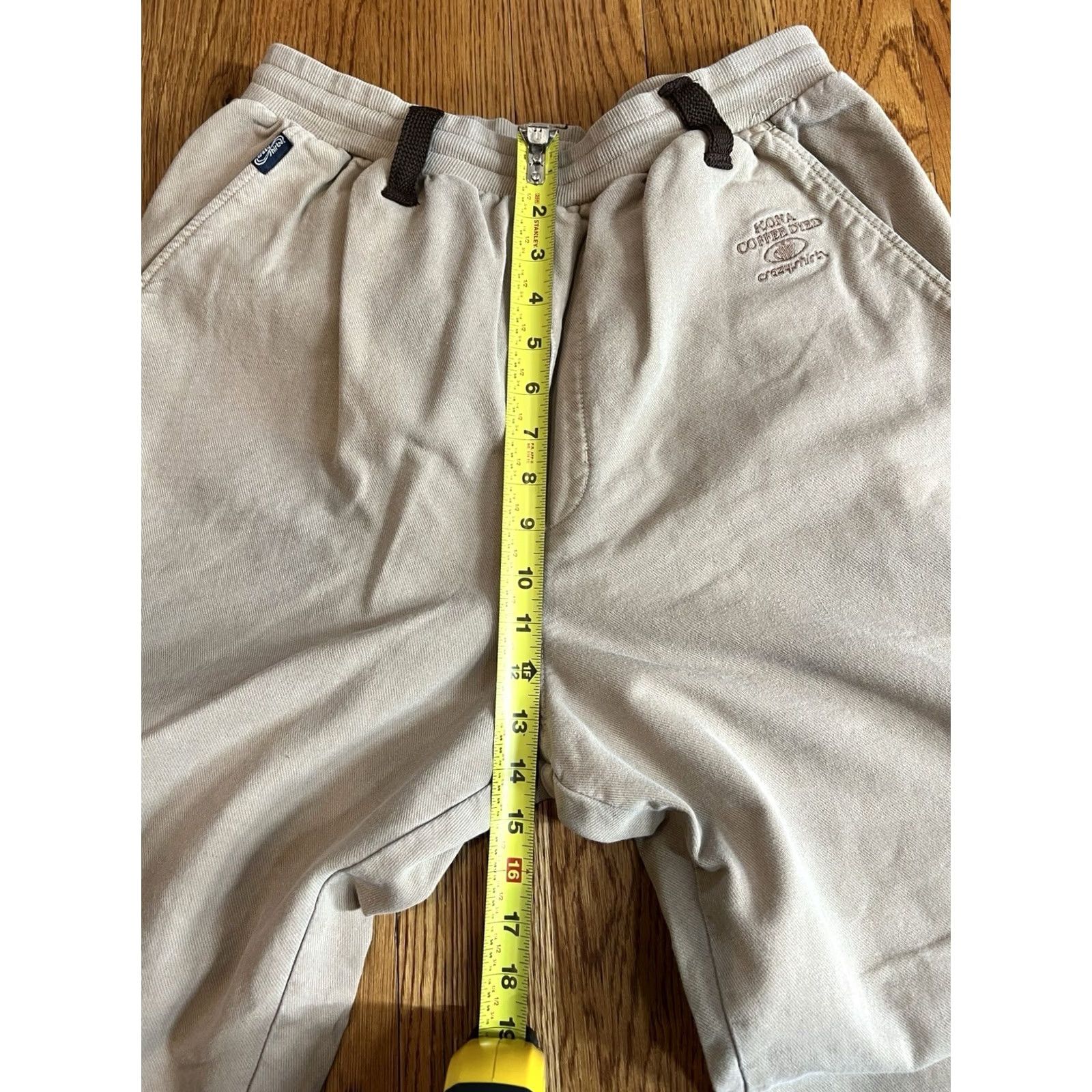 Vintage VINTAGE Crazy Shirts Hawaii Kona Coffee Dyed Jogger Sweatpants Mens L Beige Drawstring Canvas Cotton Logo Embroidered Tapered Beach 90s USA Pants Size US L / EU 52-54 / 3 - 2 Thumbnail