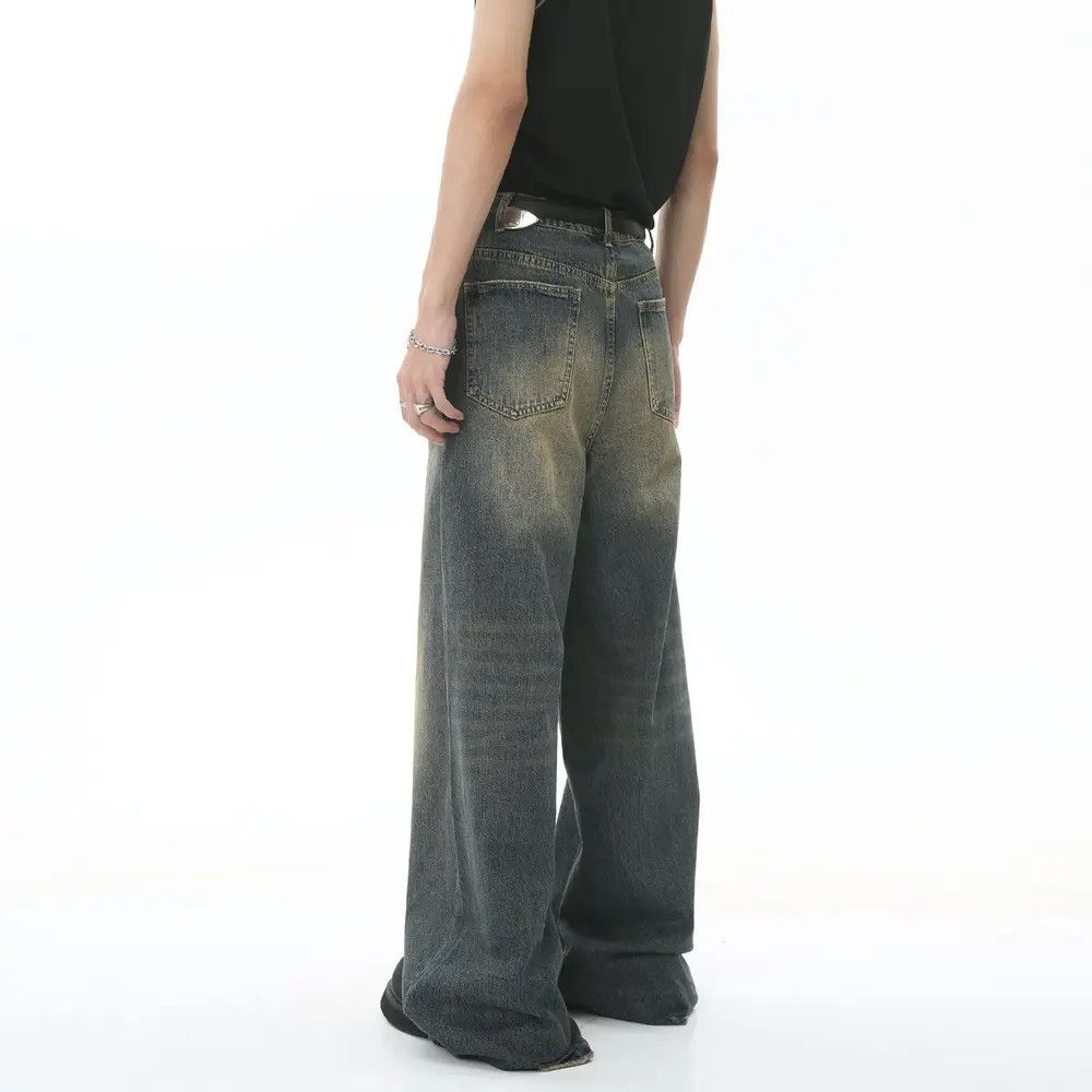 Japanese Brand × Jean Vintage Distressed Loose Wide Leg Mopping Jeans Size US 32 / EU 48 - 3 Thumbnail