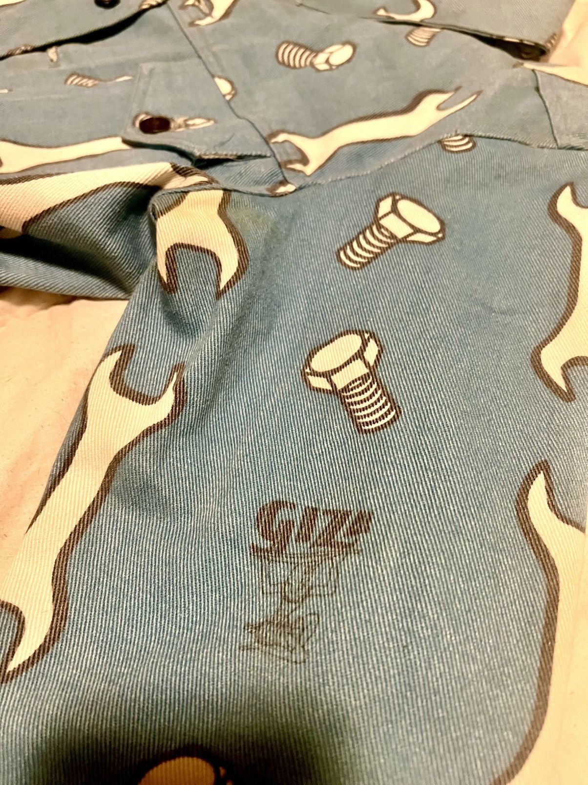 Joyrich Rare Joyrich x Giza Wrench & Bolt Print Denim jacket Size US L / EU 52-54 / 3 - 3 Thumbnail
