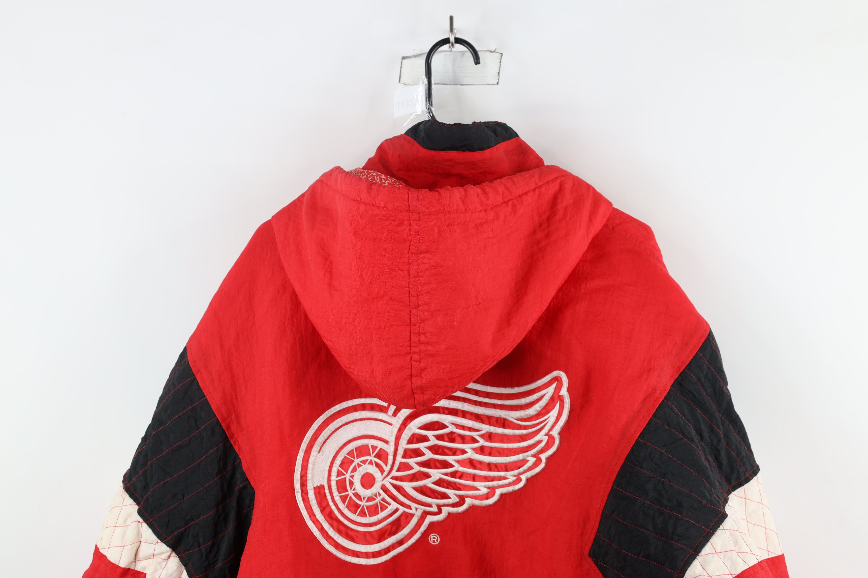Starter × Vintage Vintage 90s Starter Detroit Red Wings Hockey Hooded Jacket Size US L / EU 52-54 / 3 - 15 Thumbnail