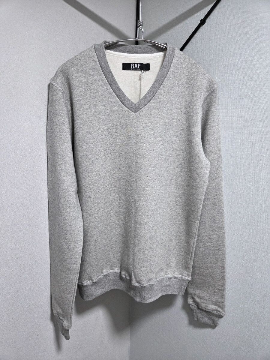 Raf Simons RAF by RAF SIMONS Melange V-Neck Sweatshirt Size ONE SIZE - 1 Thumbnail