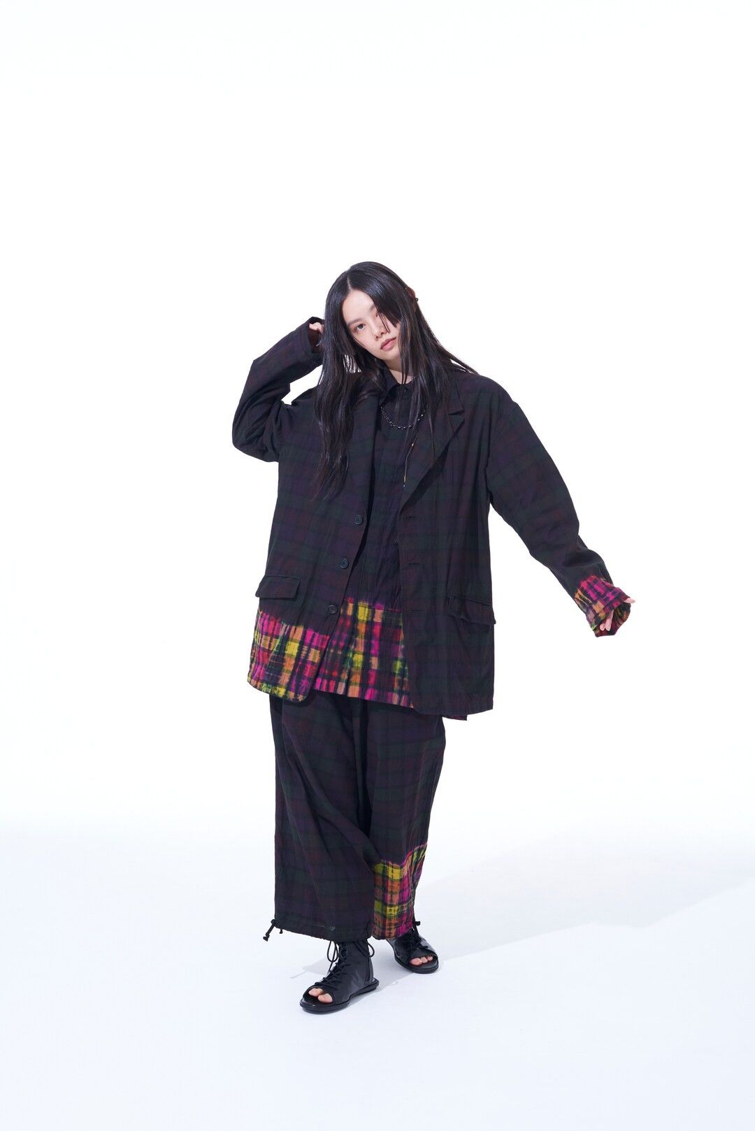 Yohji Yamamoto YOHJI YAMAMOTO Madras Checkers Wool Rayon Blazer Jacket Size US L / EU 52-54 / 3 - 22 Thumbnail