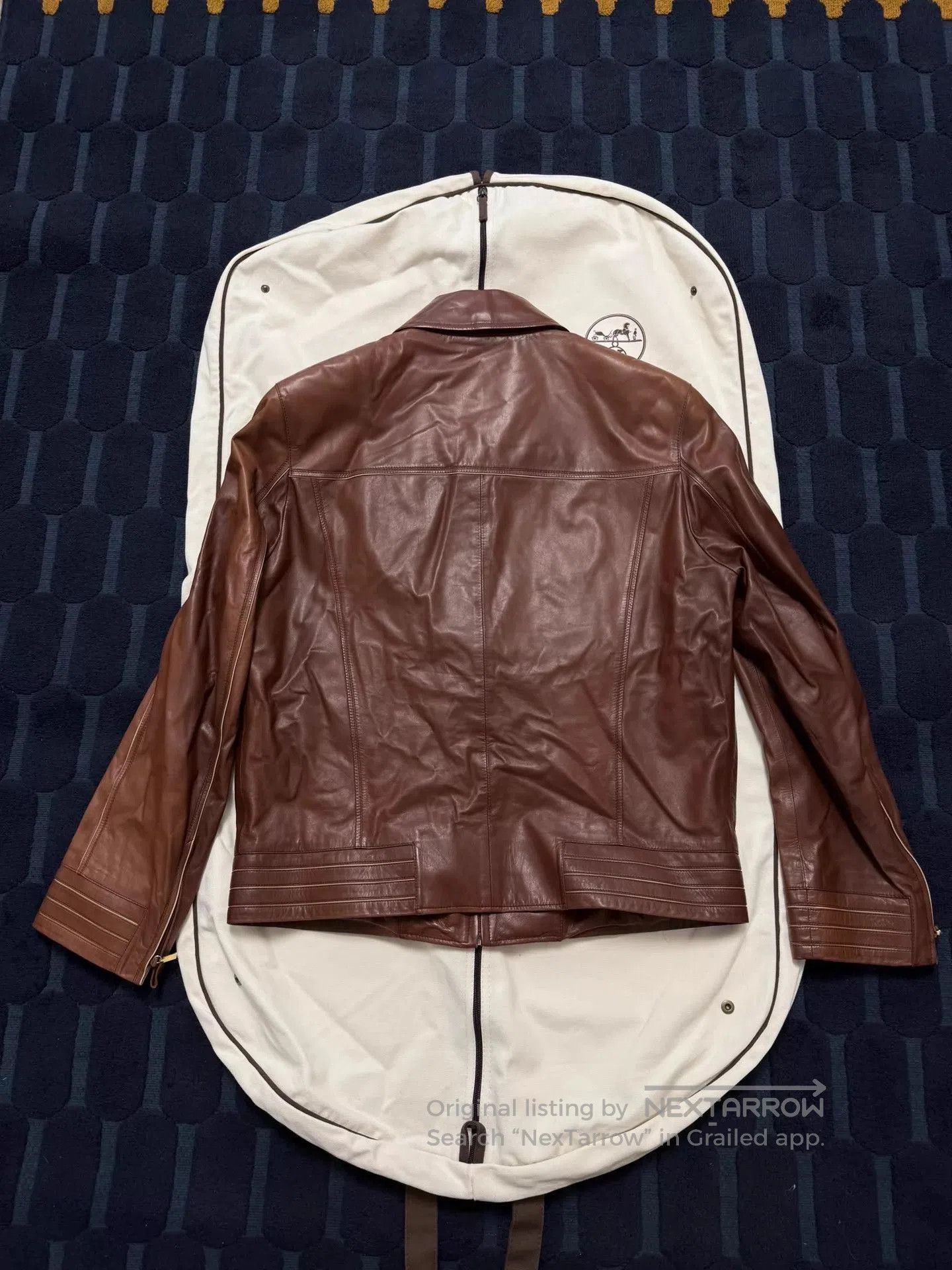 Zilli Brown Leather Jacket with Pockets - Size L. Size US L / EU 52-54 / 3 - 2 Thumbnail