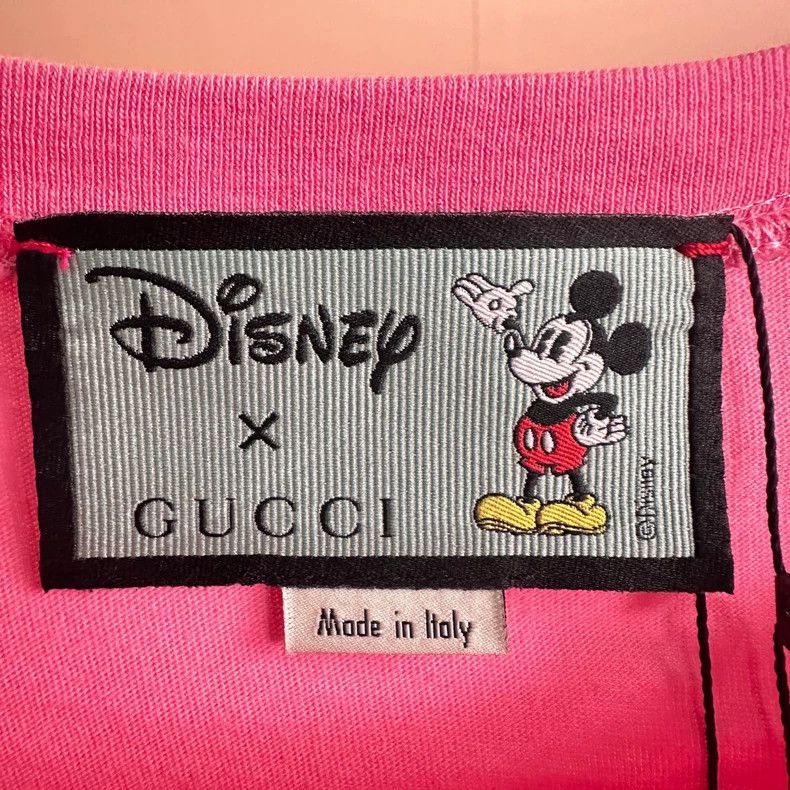 Gucci Gucci Pink Mickey Mouse belt short sleeves 2501-Nextarrow Size US S / EU 44-46 / 1 - 3 Thumbnail
