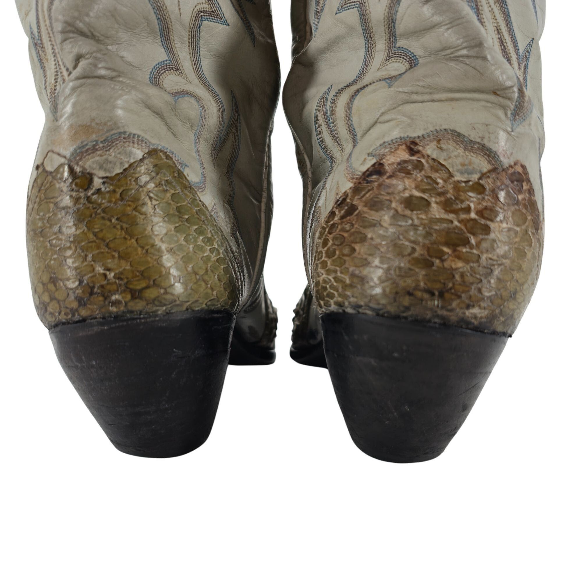 Larry Mahan Vintage Larry Mahan Mens 11.5D Giant Python Distressed Snake Size US 11.5 / EU 44-45 - 6 Thumbnail