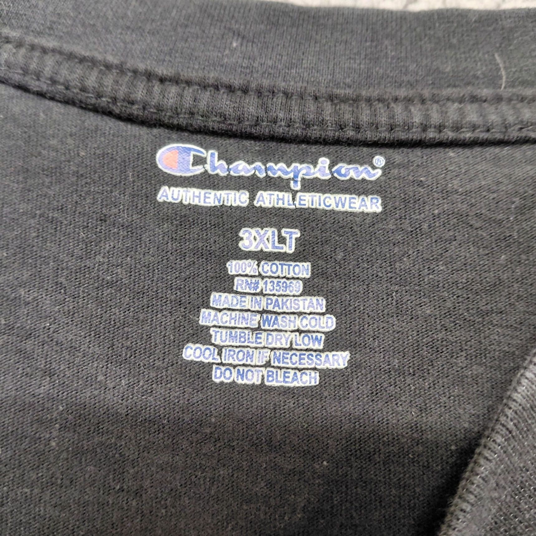 Champion Champion T-Shirt Men 3XL Black Short Sleeve Graphic Athletic Crew Neck Logo Vintage? No Size US XXL / EU 58 / 5 - 7 Thumbnail