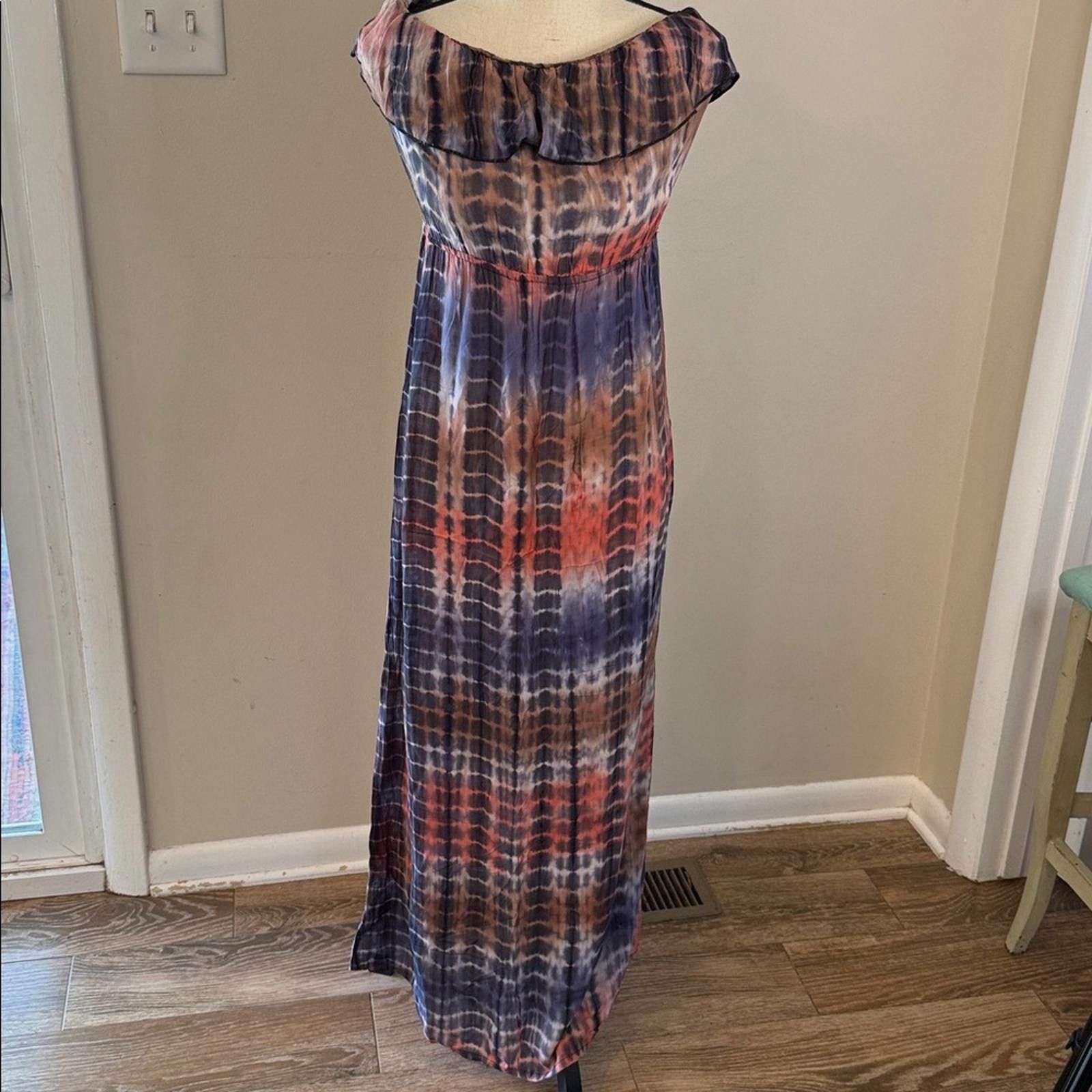 Other Poetry Boho Blue tie dyed sleeveless maxi dress SZ SM Size S / US 4 / IT 40 - 1 Thumbnail