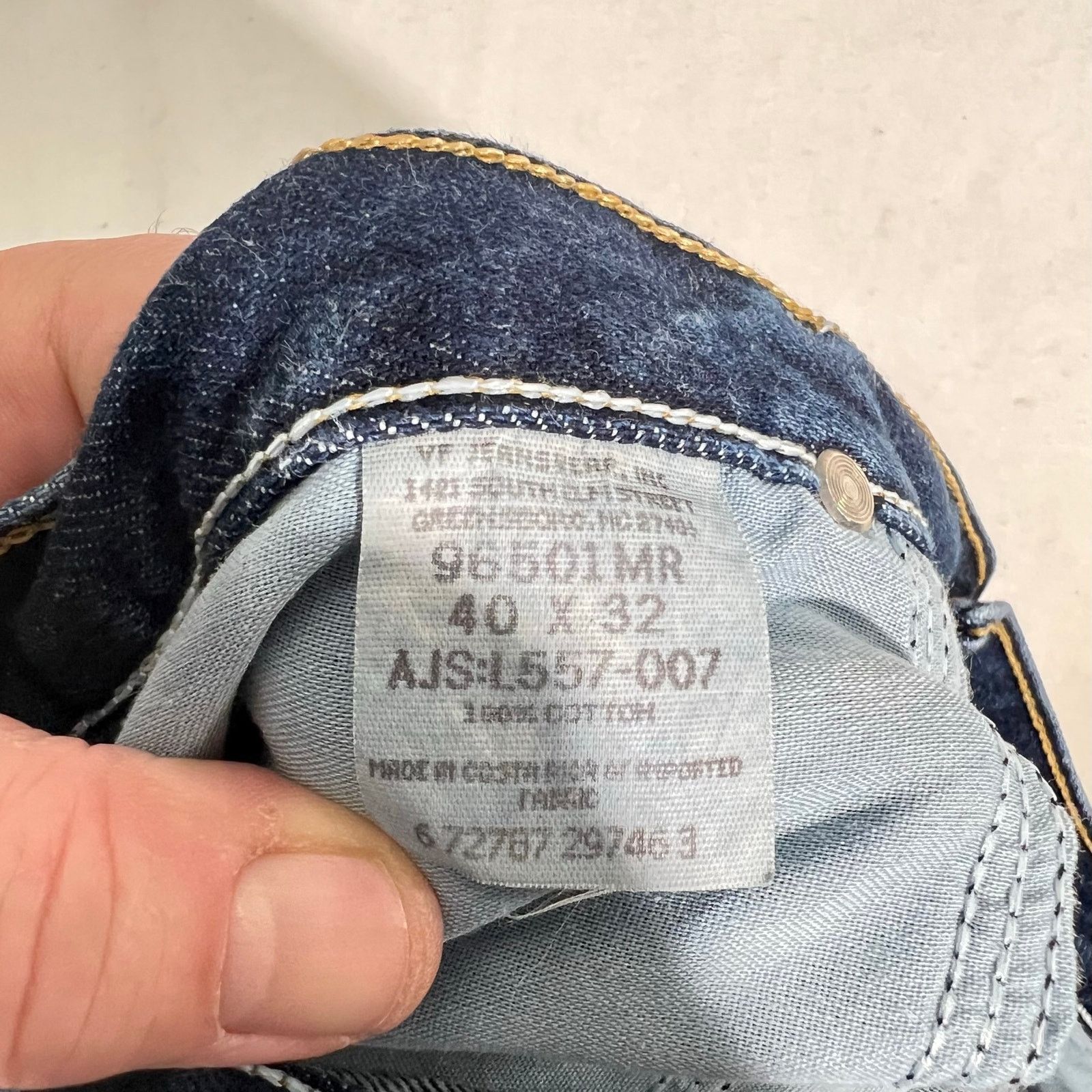 Wrangler Wrangler Jeans Mens W40 x L32 Dark Wash Blue Style # 96501MR Size US 40 / EU 56 - 2 Thumbnail