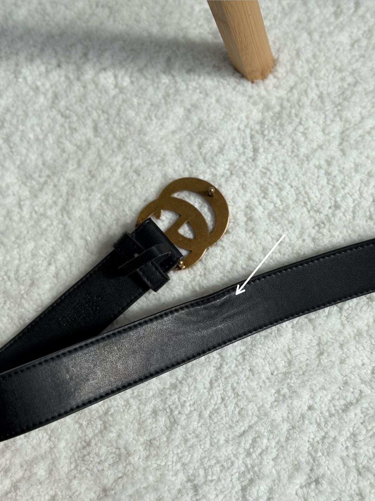 Gucci Gucci Belt GG Marmont leather shiny Gold Buckle Size ONE SIZE - 8 Thumbnail
